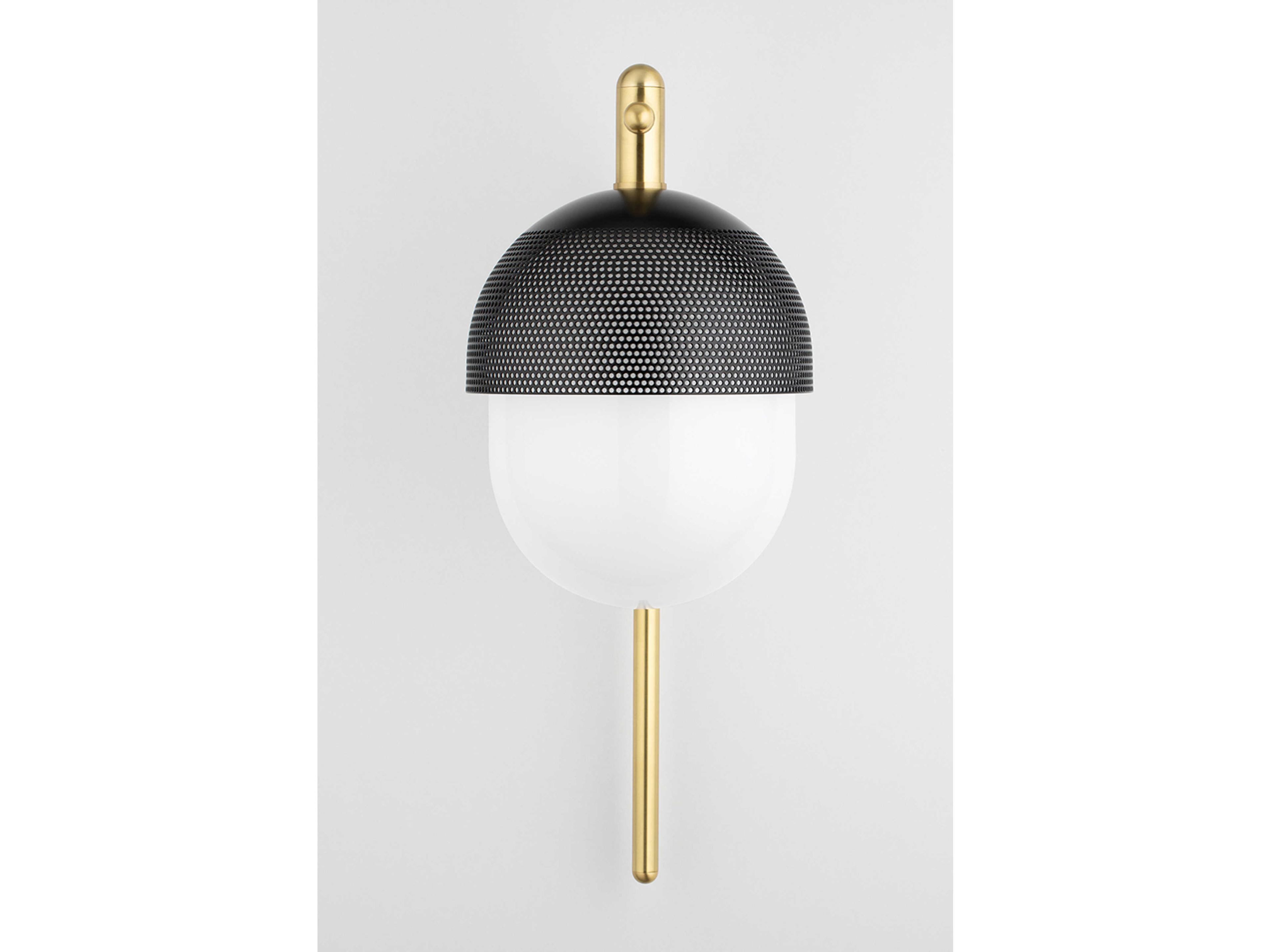 Hudson Valley Nyack 1-Light Aged Brass Black LED Wall Sconce