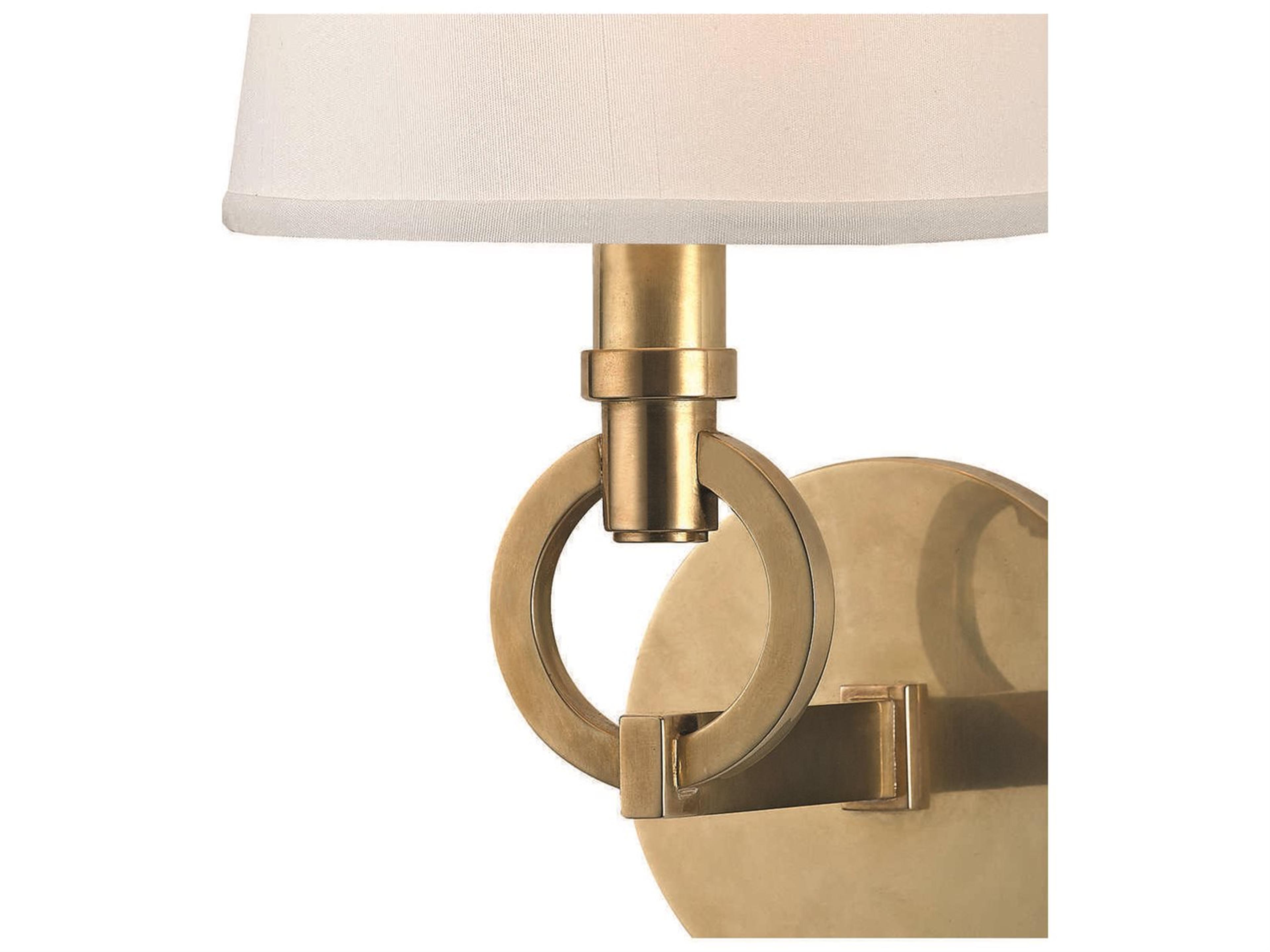 Hudson Valley Malibu 1-Light Aged Brass White Wall Sconce