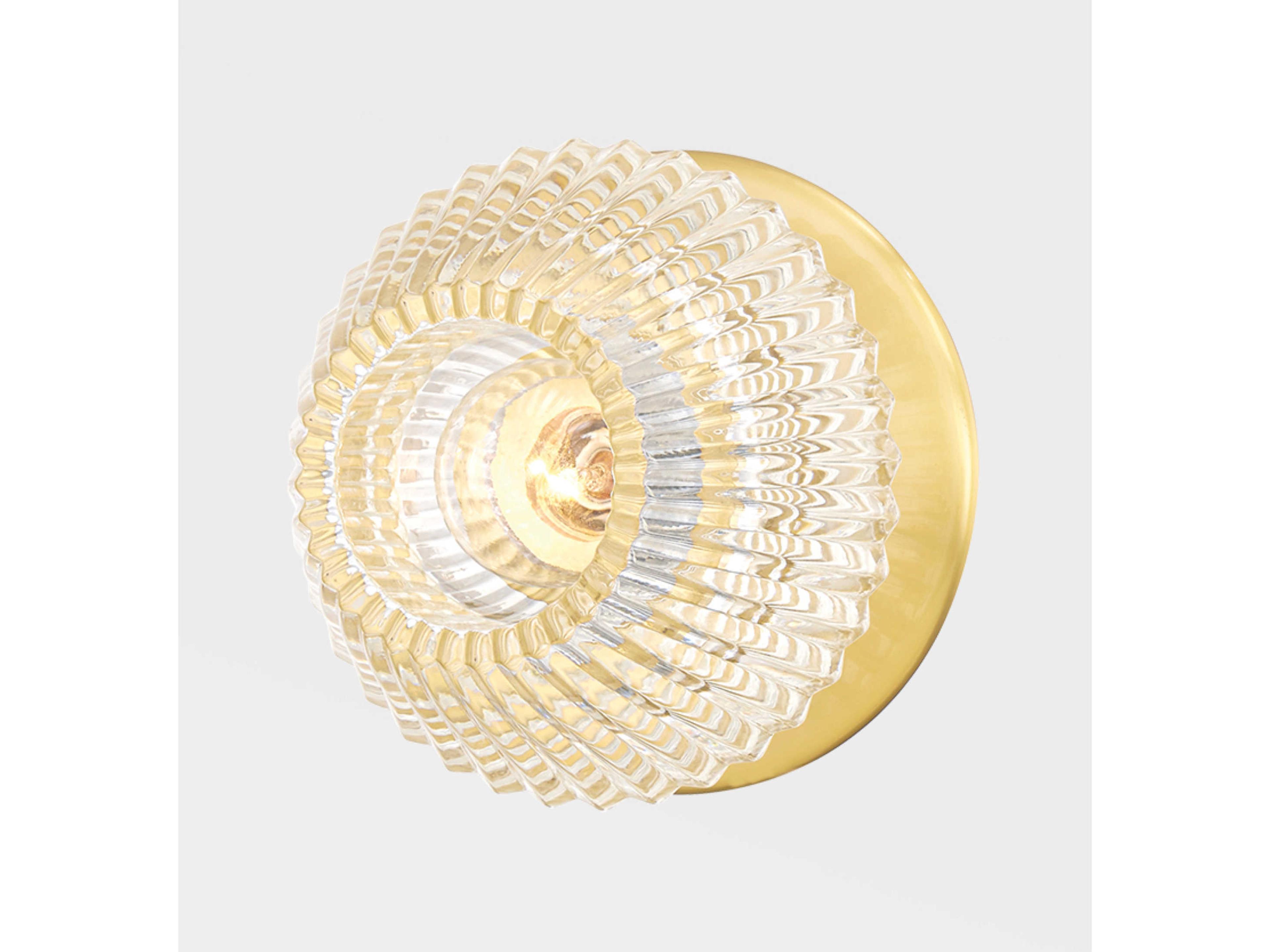 Hudson Valley Barclay 1-Light Aged Brass Clear Glass Wall Sconce