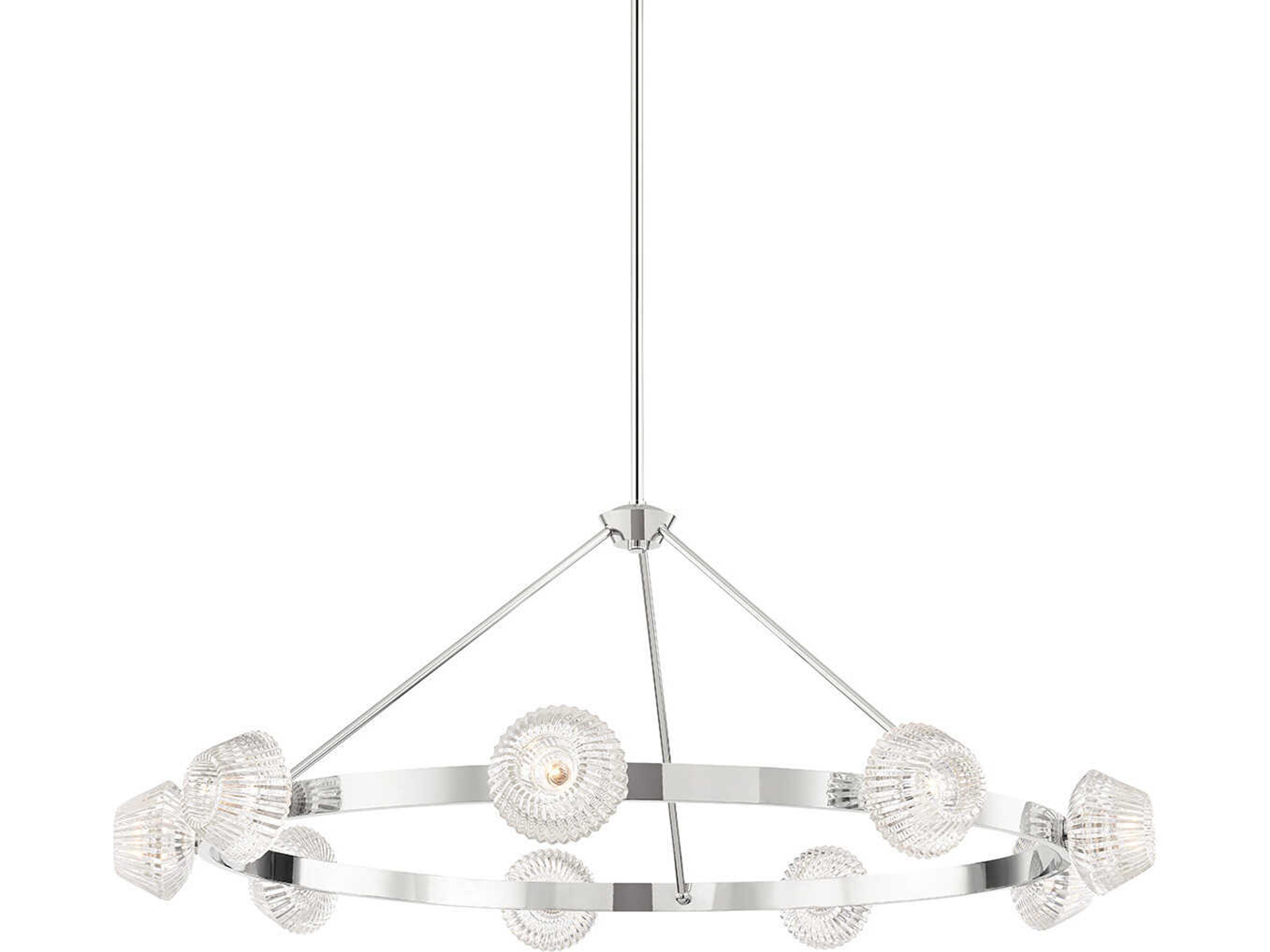 Barclay 9-Light Polished Nickel Pendant