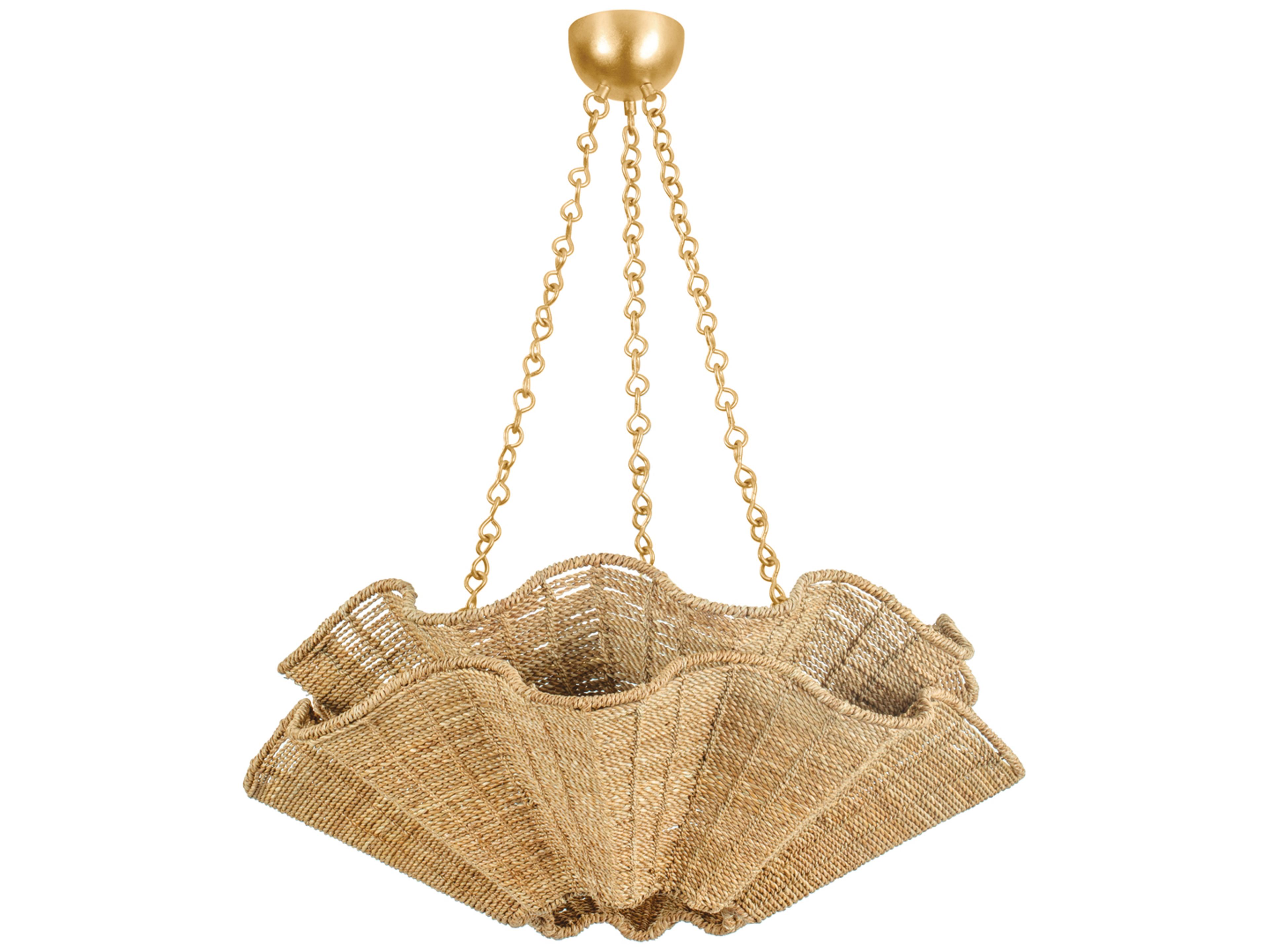 Hayworth Chandelier in Vintage Gold Leaf