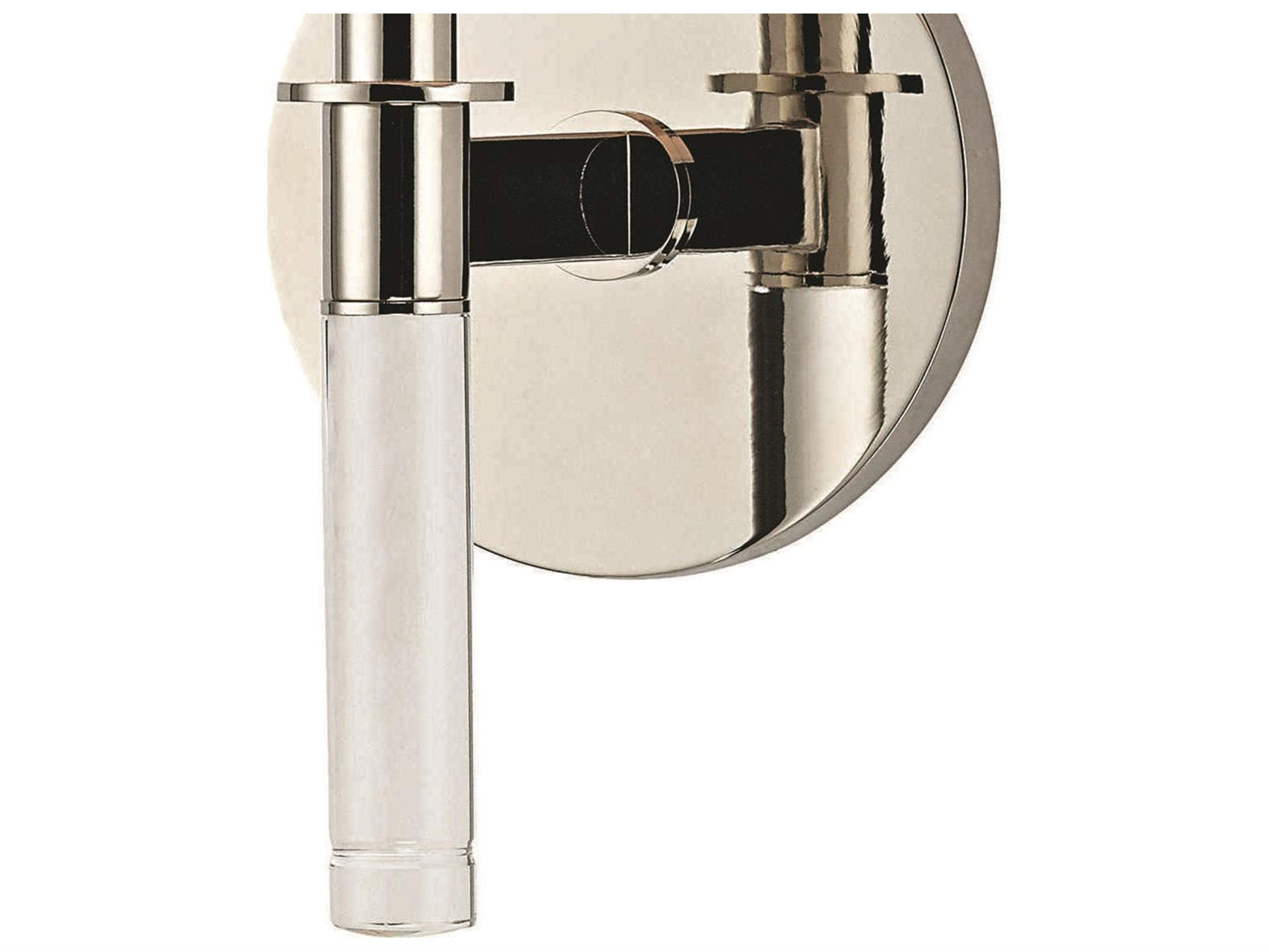 Hudson Valley Wylie 1-Light Polished Nickel White Crystal Wall Sconce