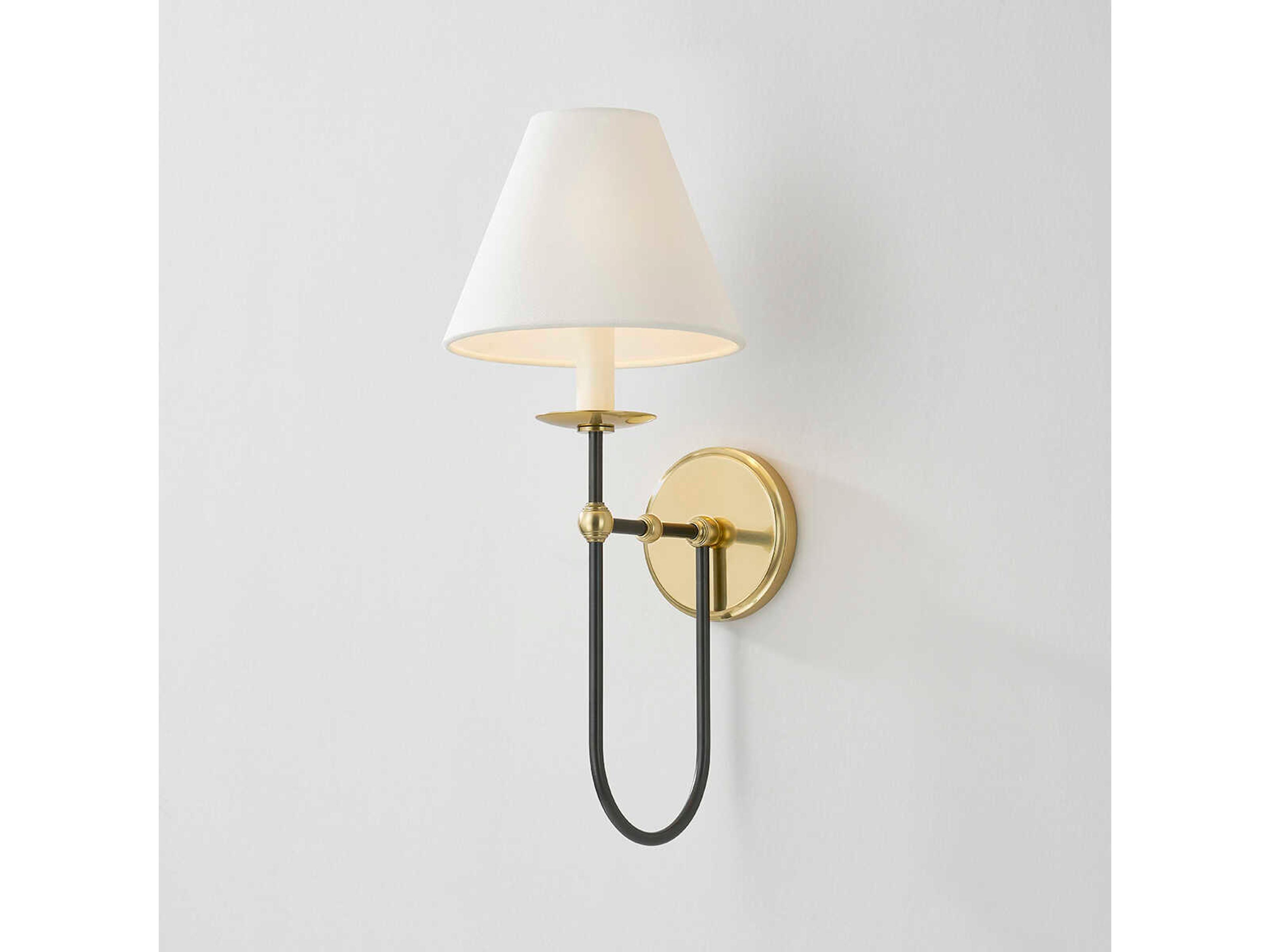 Hudson Valley Demarest 1-Light Aged Brass Distressed Bronze Wall Sconce