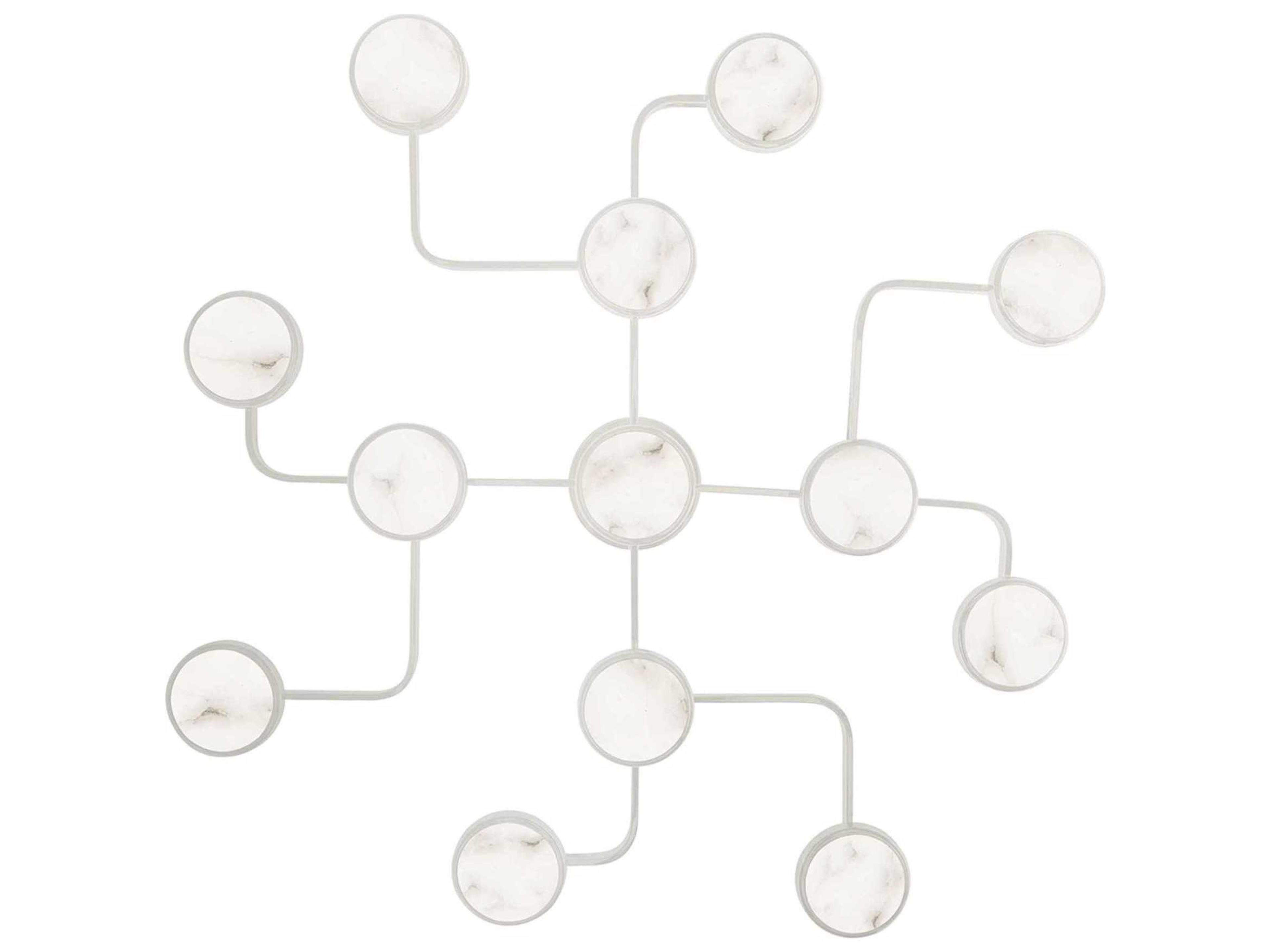 Hudson Valley Meander 13-Light Polished Nickel White LED Round Semi Flush Mount