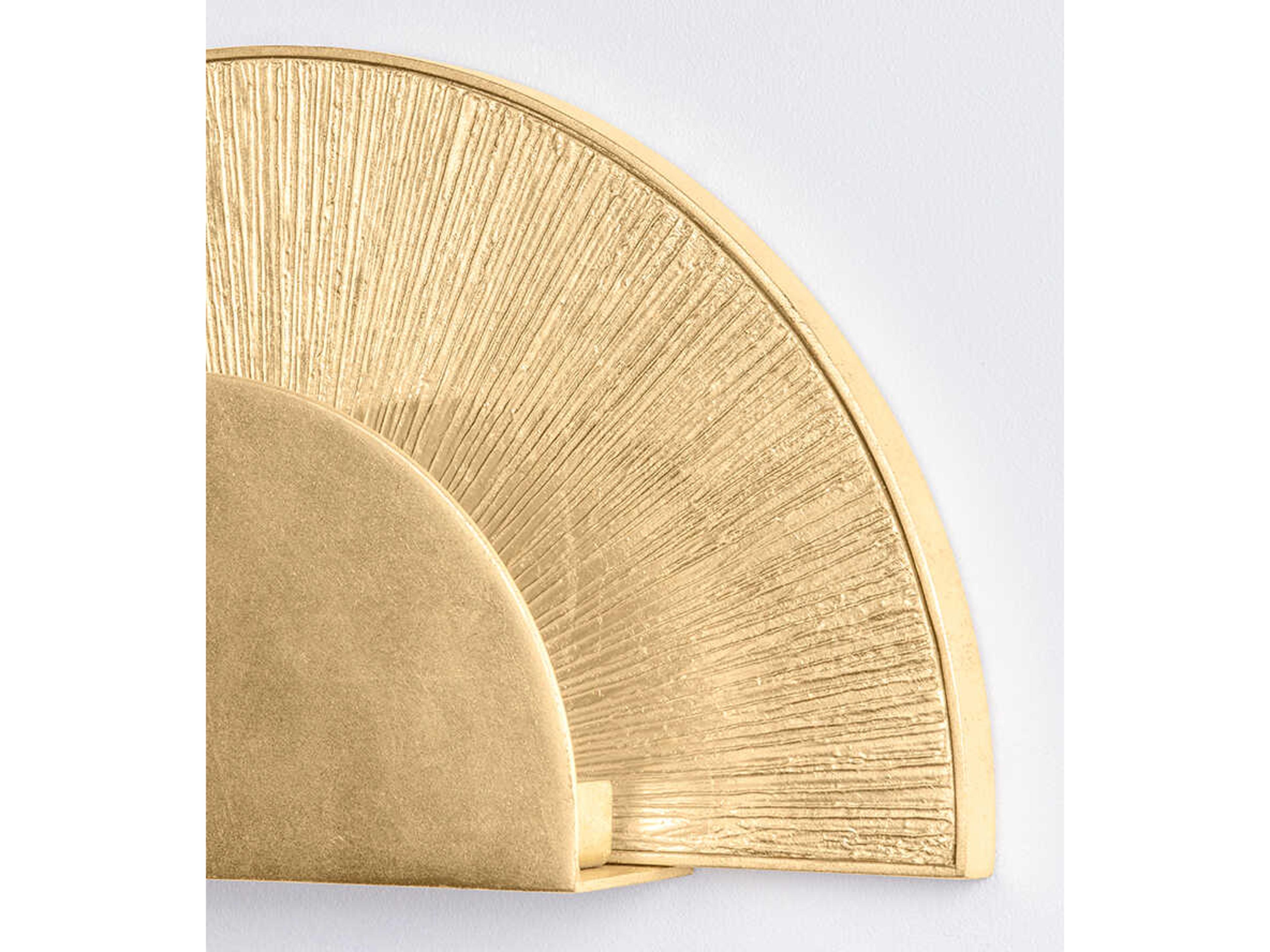 Hudson Valley Homecrest 1-Light Vintage Gold Leaf Wall Sconce