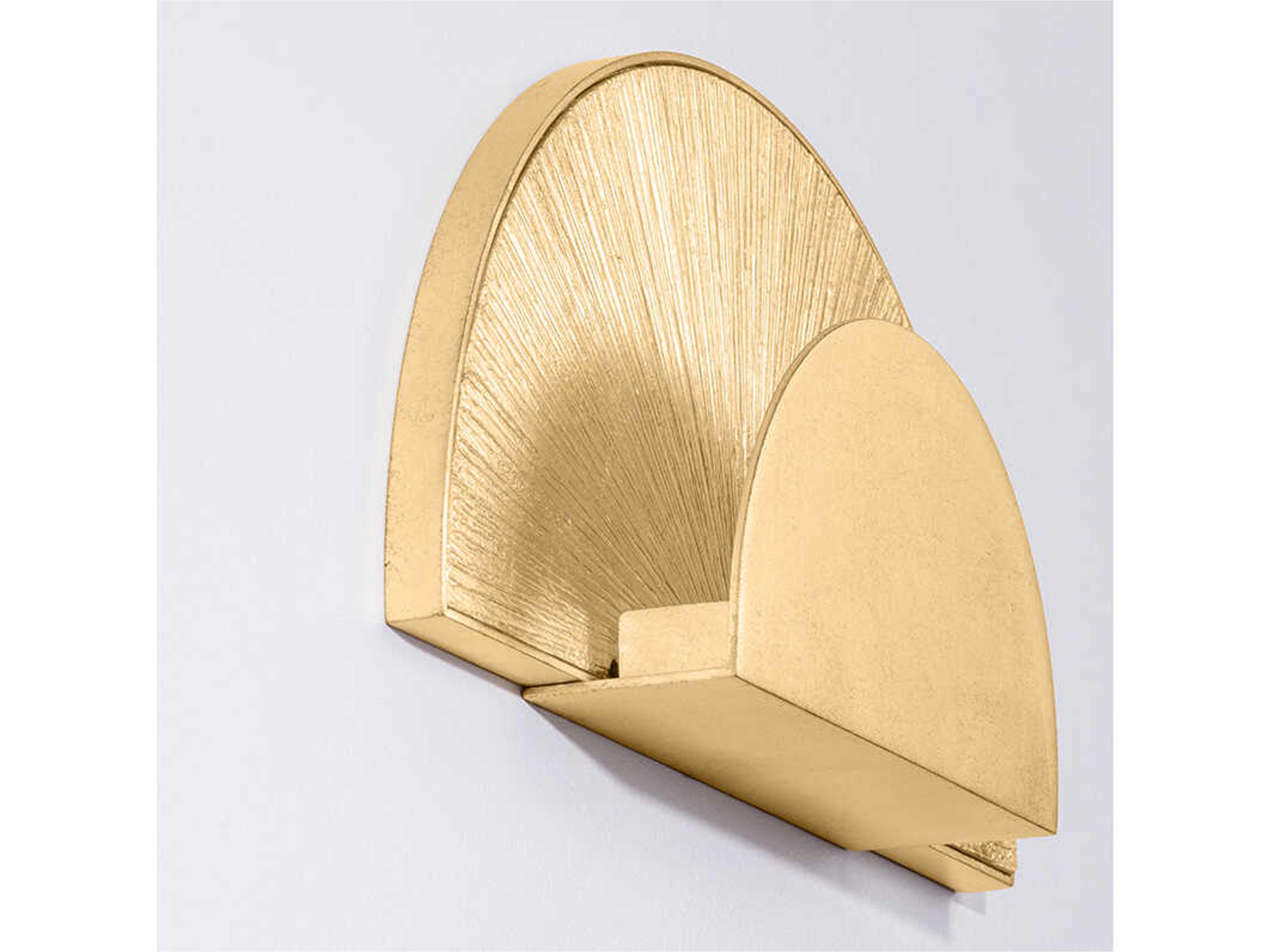 Hudson Valley Homecrest 1-Light Vintage Gold Leaf Wall Sconce