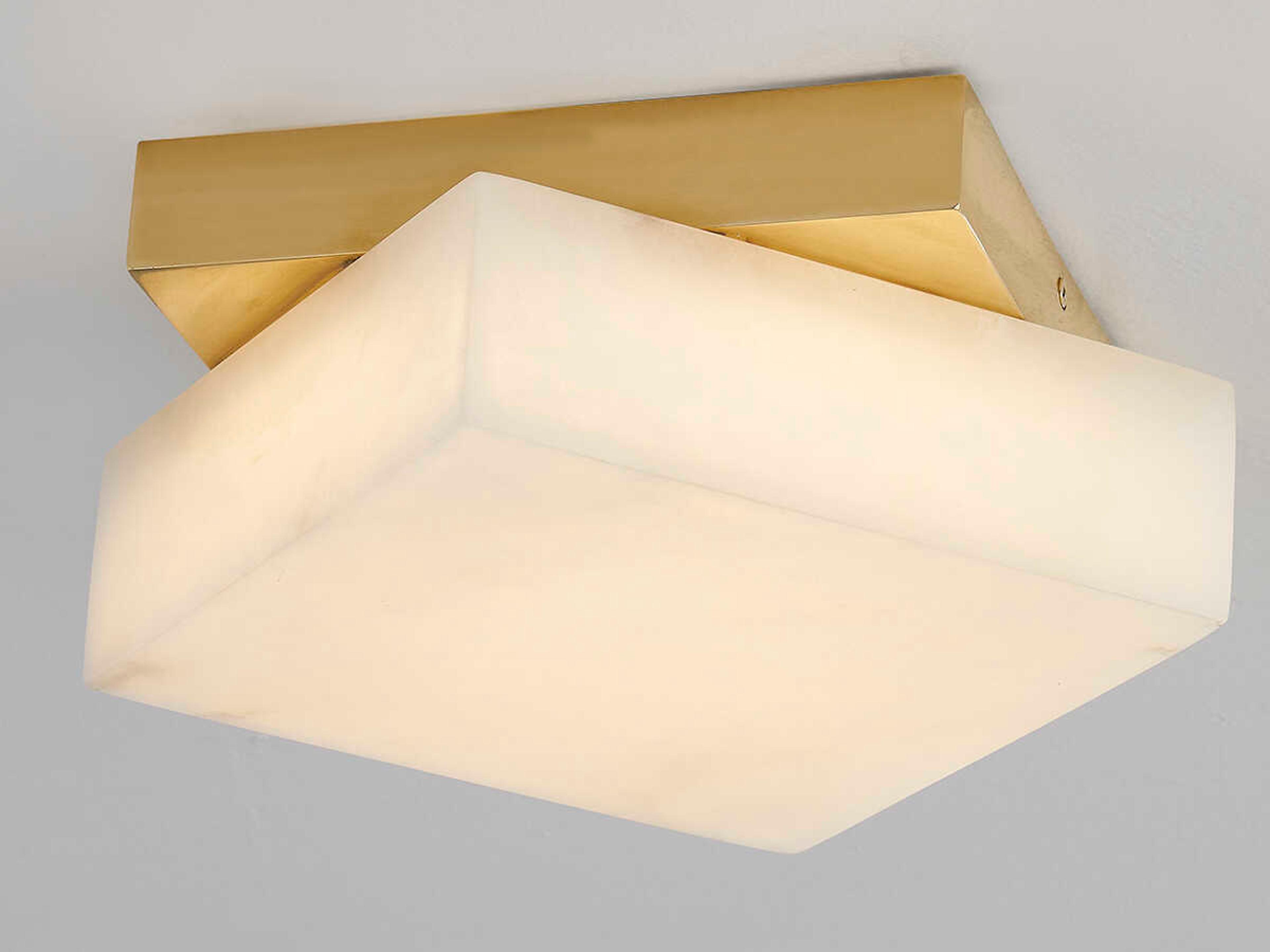 Hudson Valley Brockton 1-Light Aged Brass White LED Flush Mount