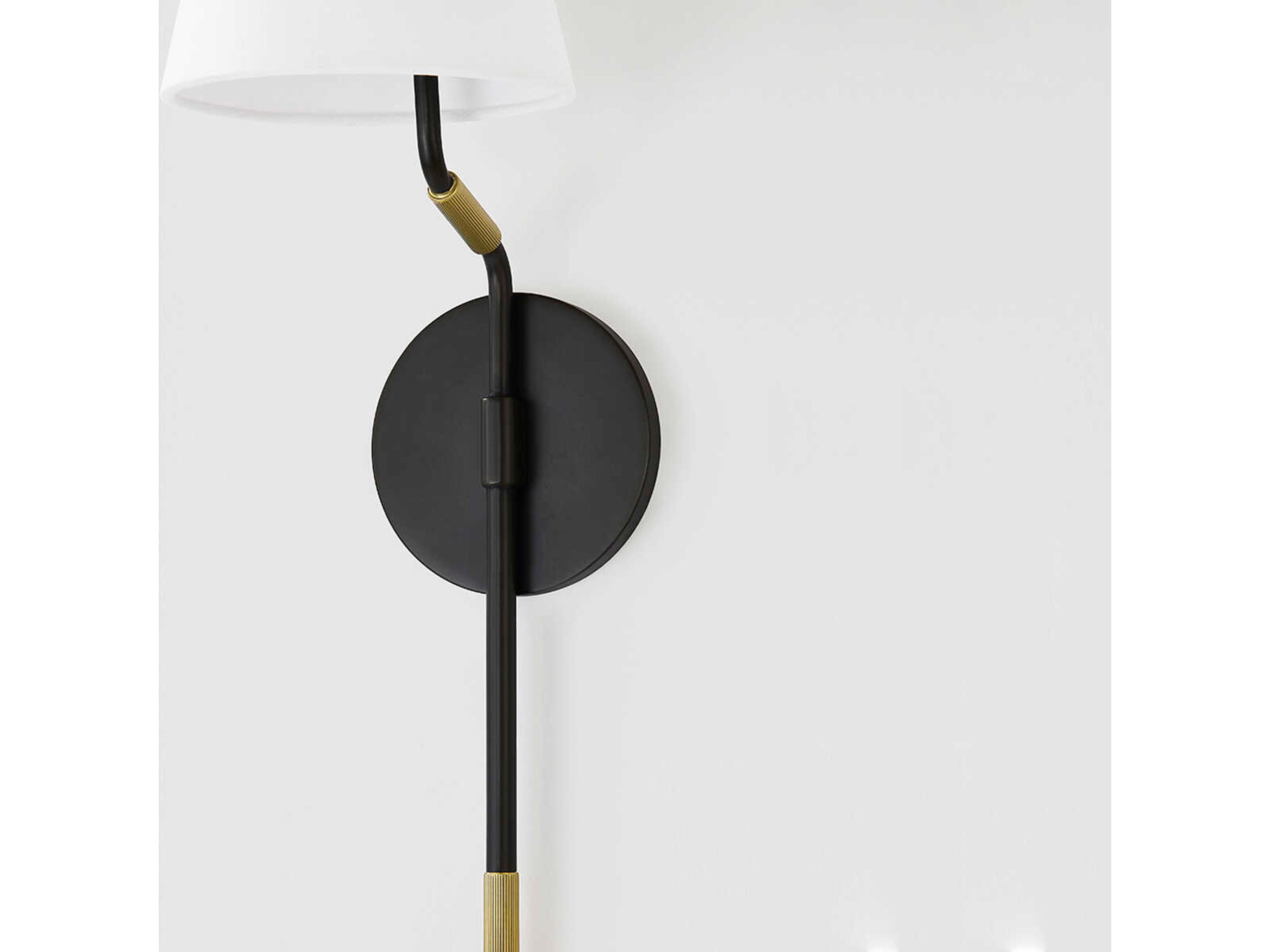 Hudson Valley Stanwyck 1-Light Aged Brass Distressed Bronze Wall Sconce