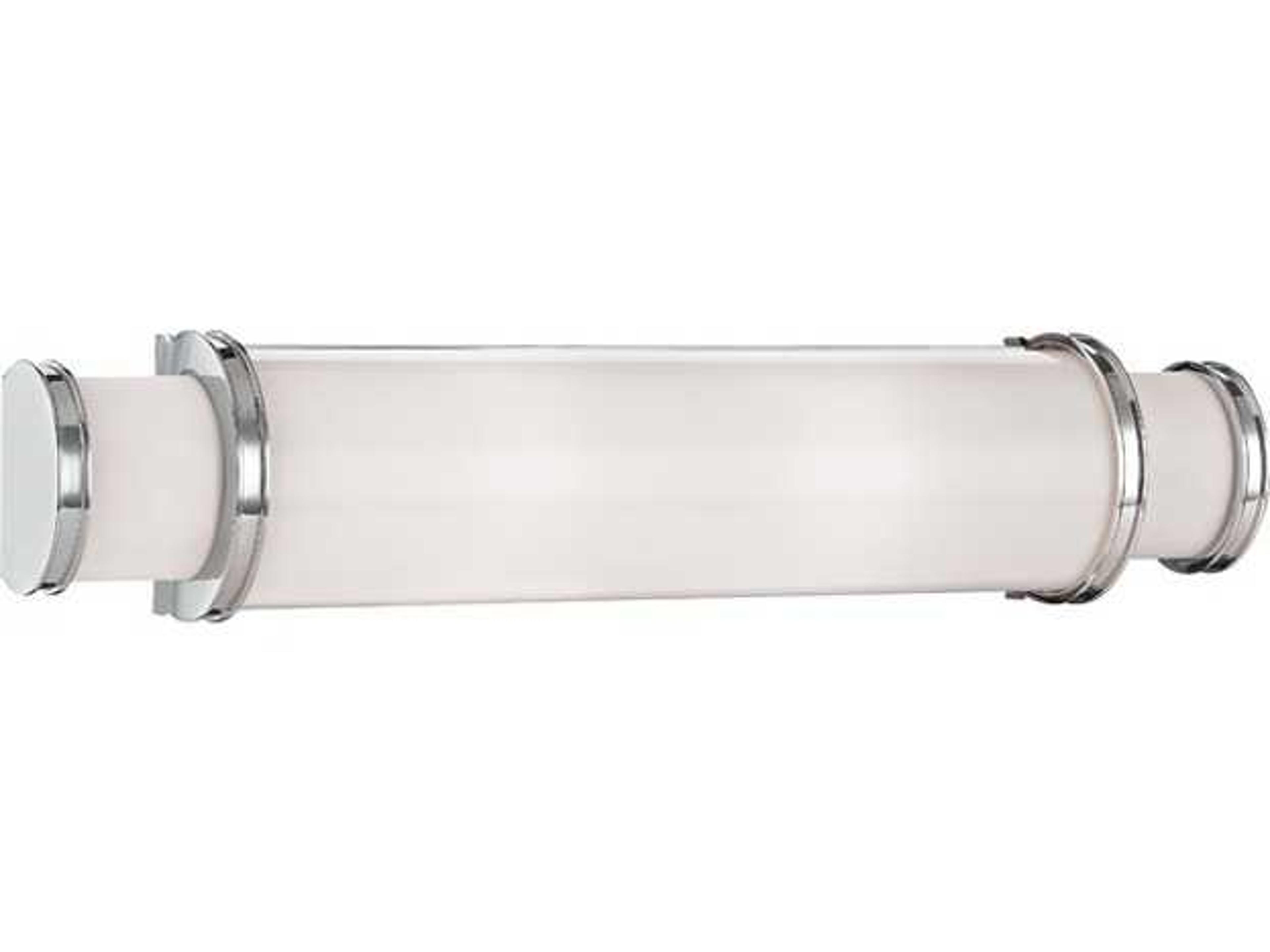 Hudson Valley Malcolm 1-Light Polished Nickel White Glass LED Vanity Light