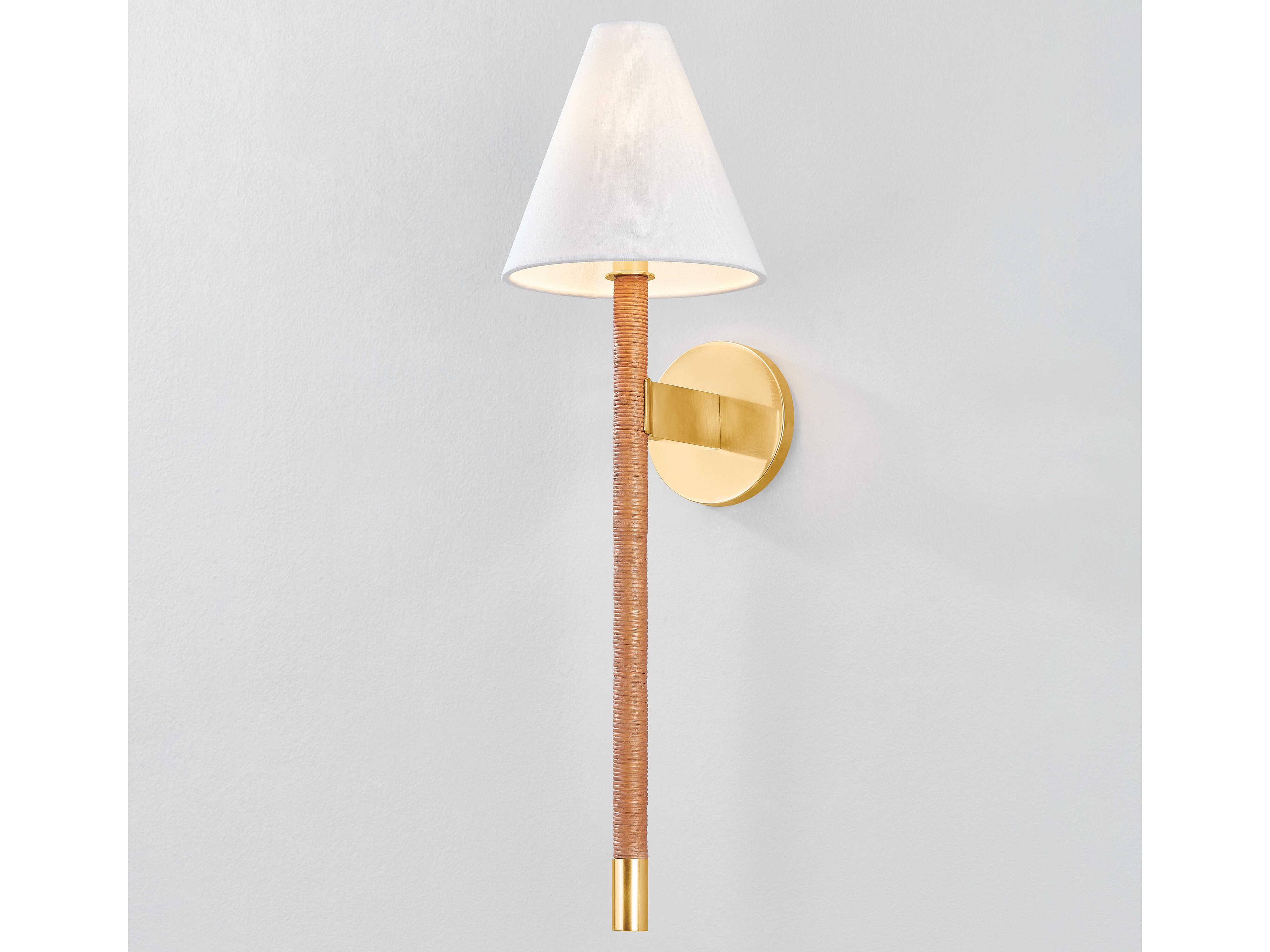 Hudson Valley Watkins 1-Light Aged Brass Wall Sconce