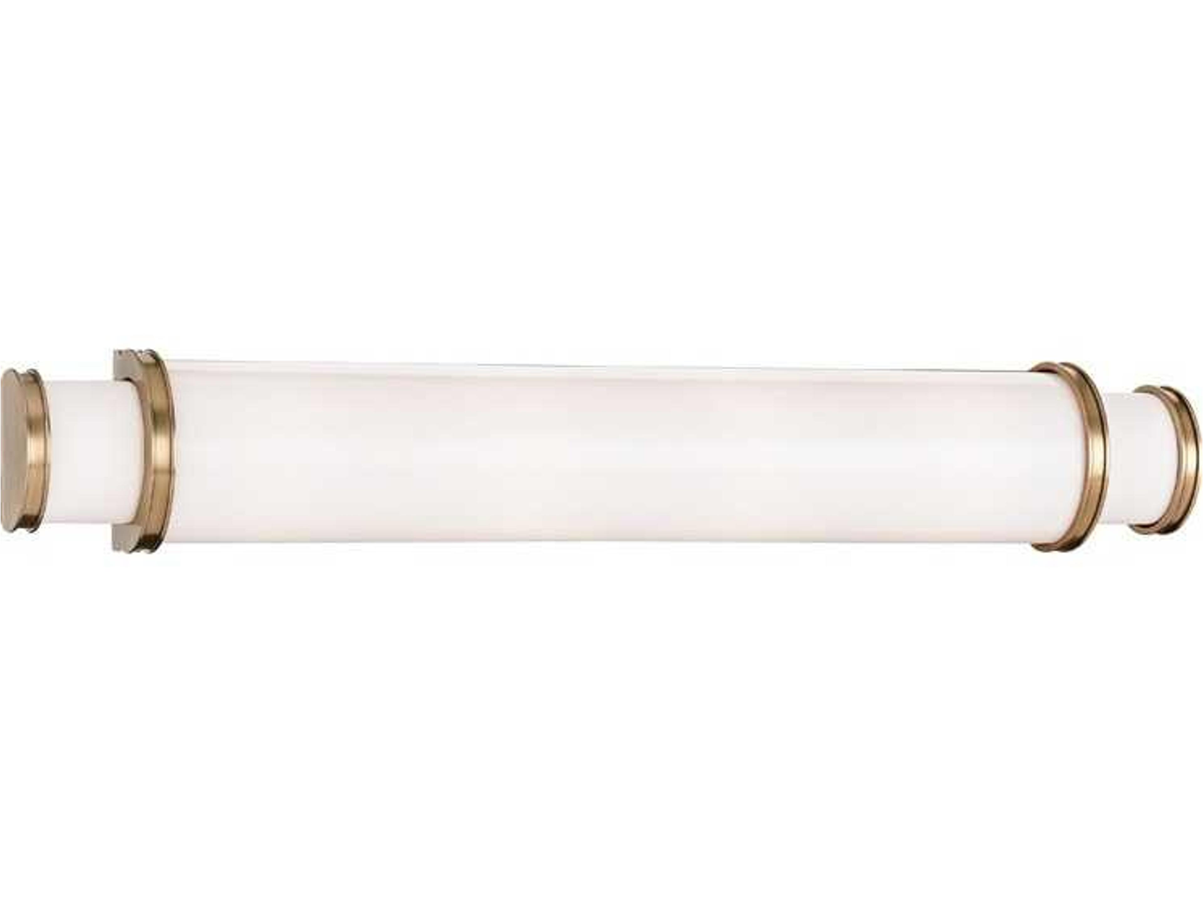 Hudson Valley Malcolm 1-Light Aged Brass White Glass LED Vanity Light