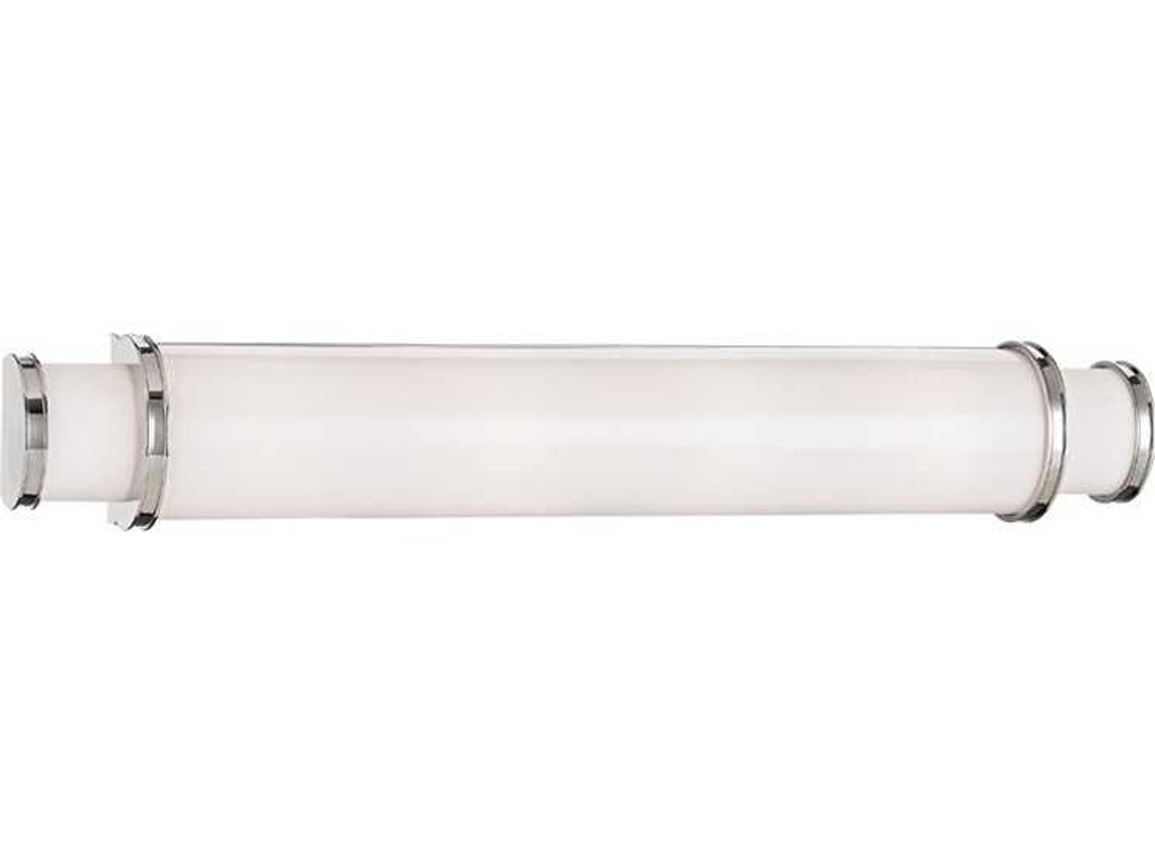 Hudson Valley Malcolm 1-Light Polished Nickel White Glass LED Vanity Light
