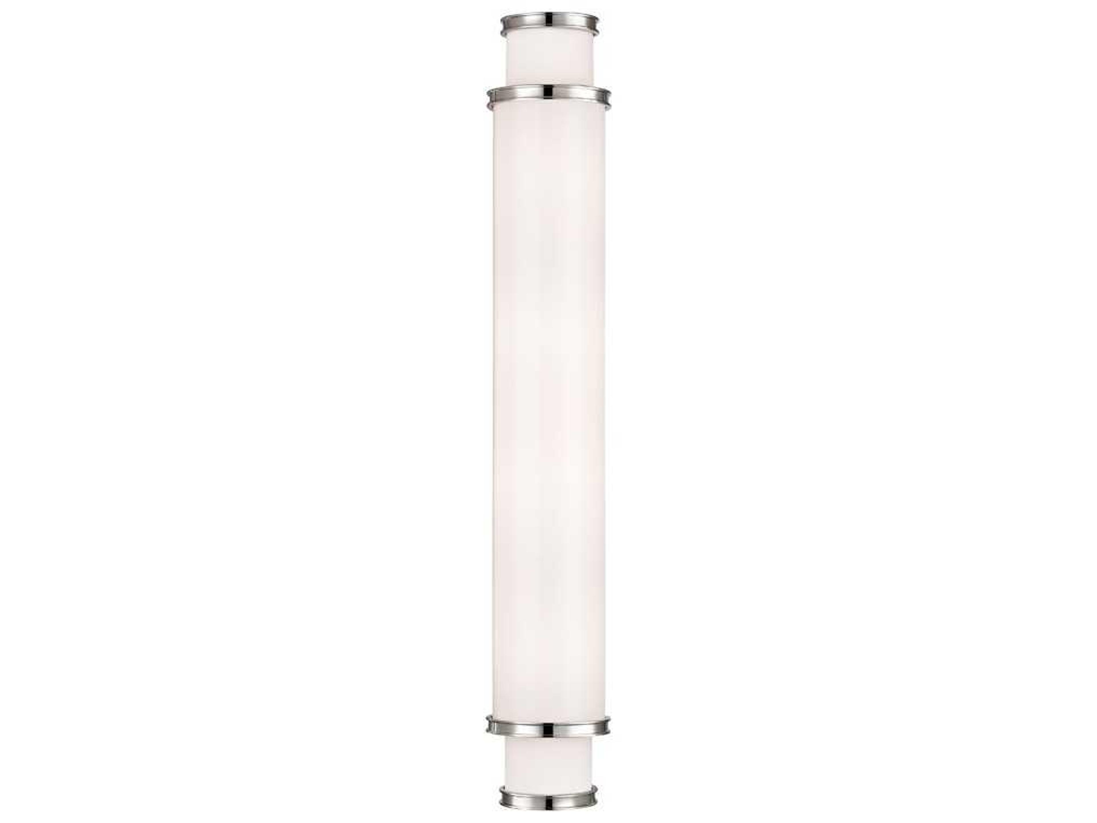 Hudson Valley Malcolm 1-Light Polished Nickel White Glass LED Vanity Light