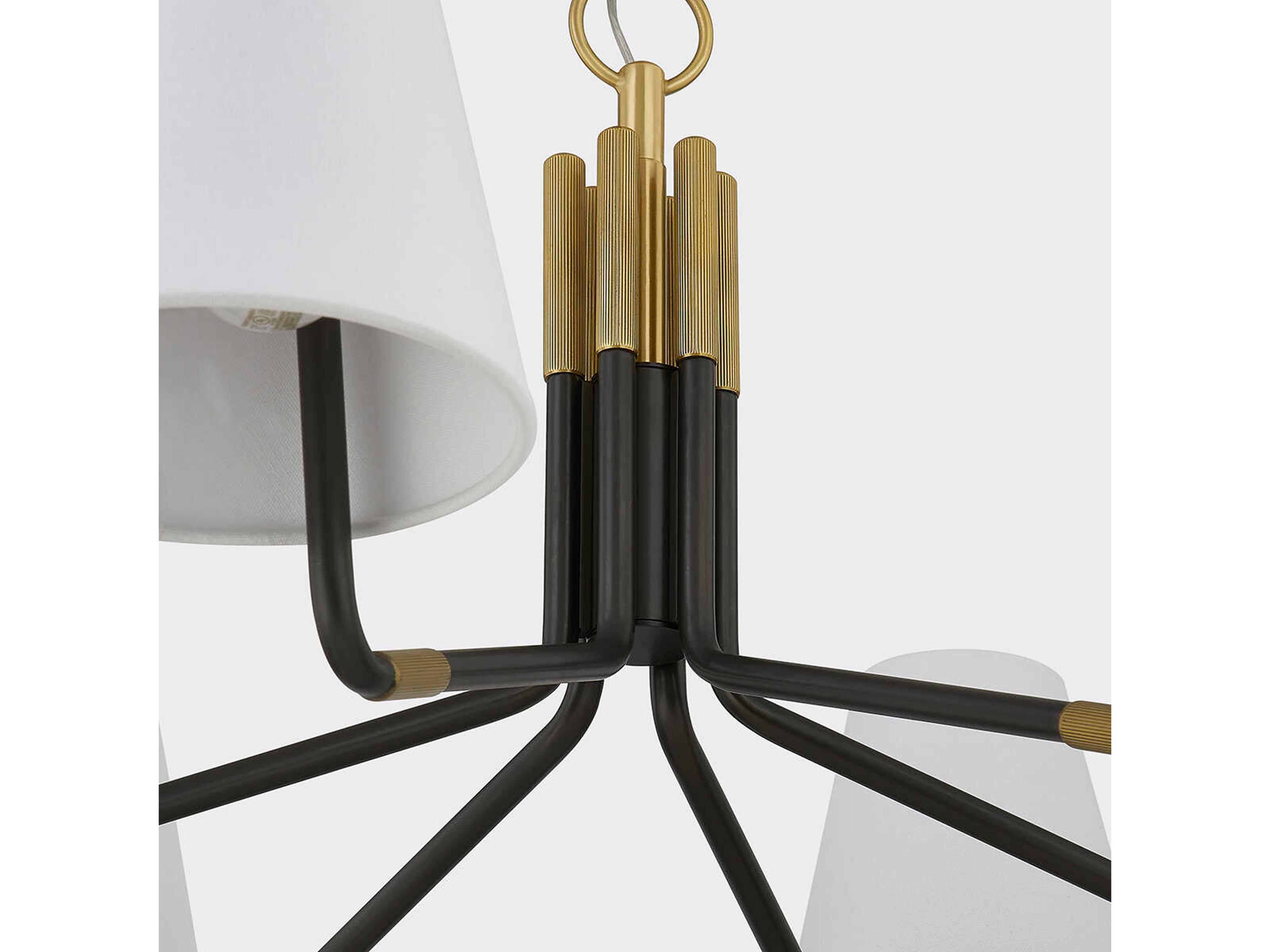 Hudson Valley Stanwyck 6-Light Aged Brass Distressed Bronze Chandelier