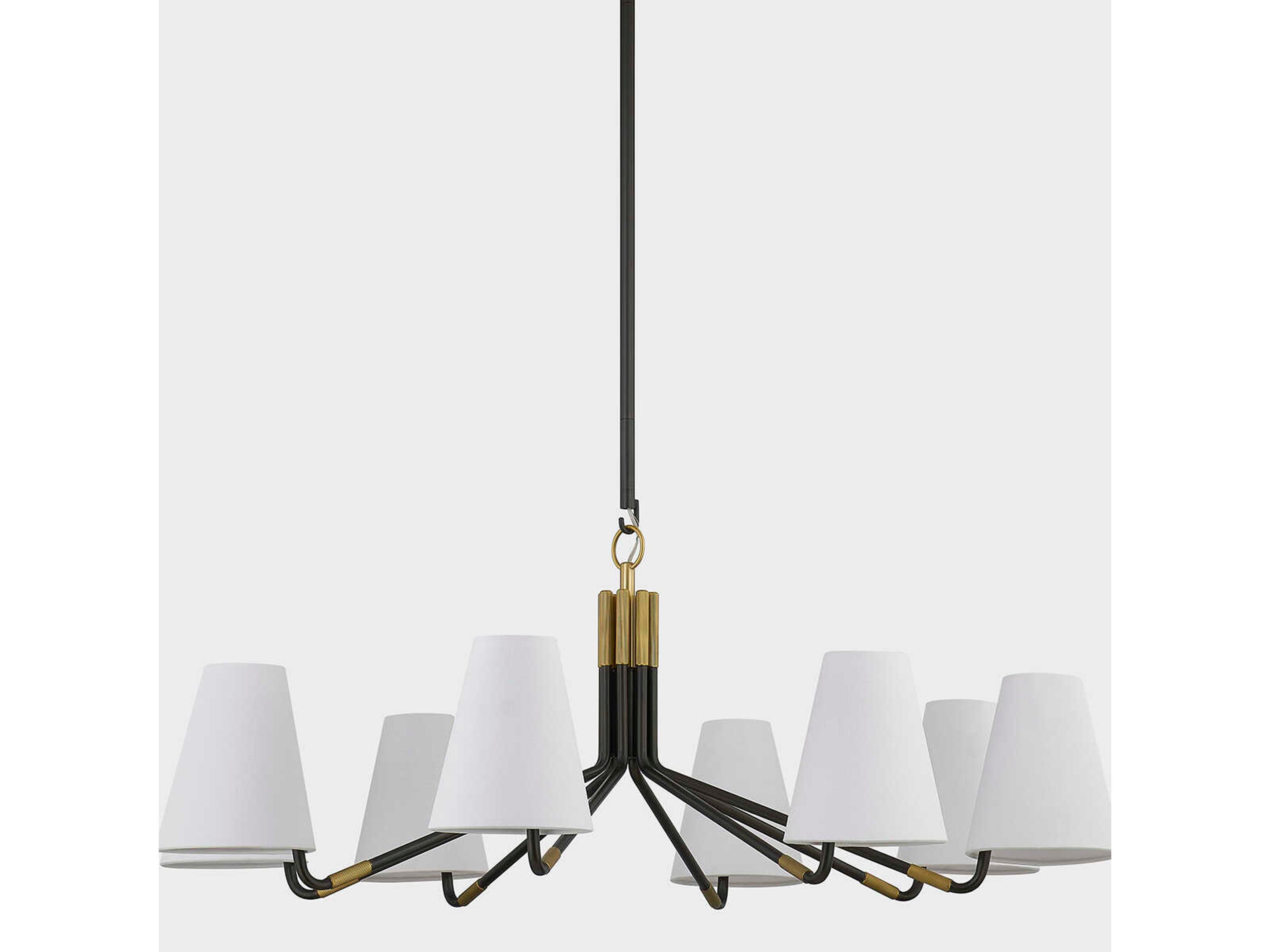 Hudson Valley Stanwyck 8-Light Aged Brass Distressed Bronze Chandelier