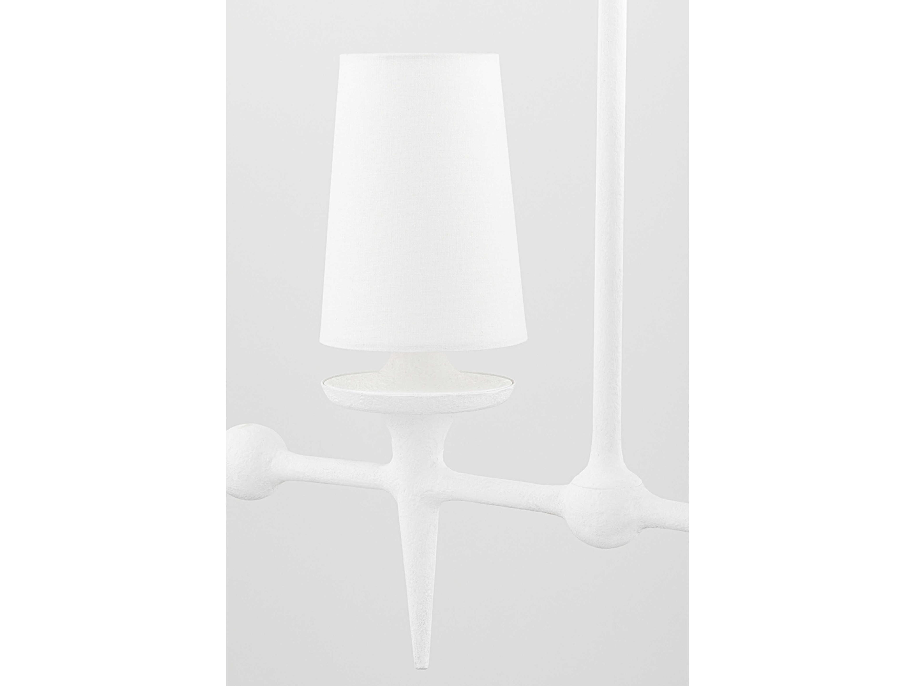 Hudson Valley Torch 6-Light White Plaster Island Pendant