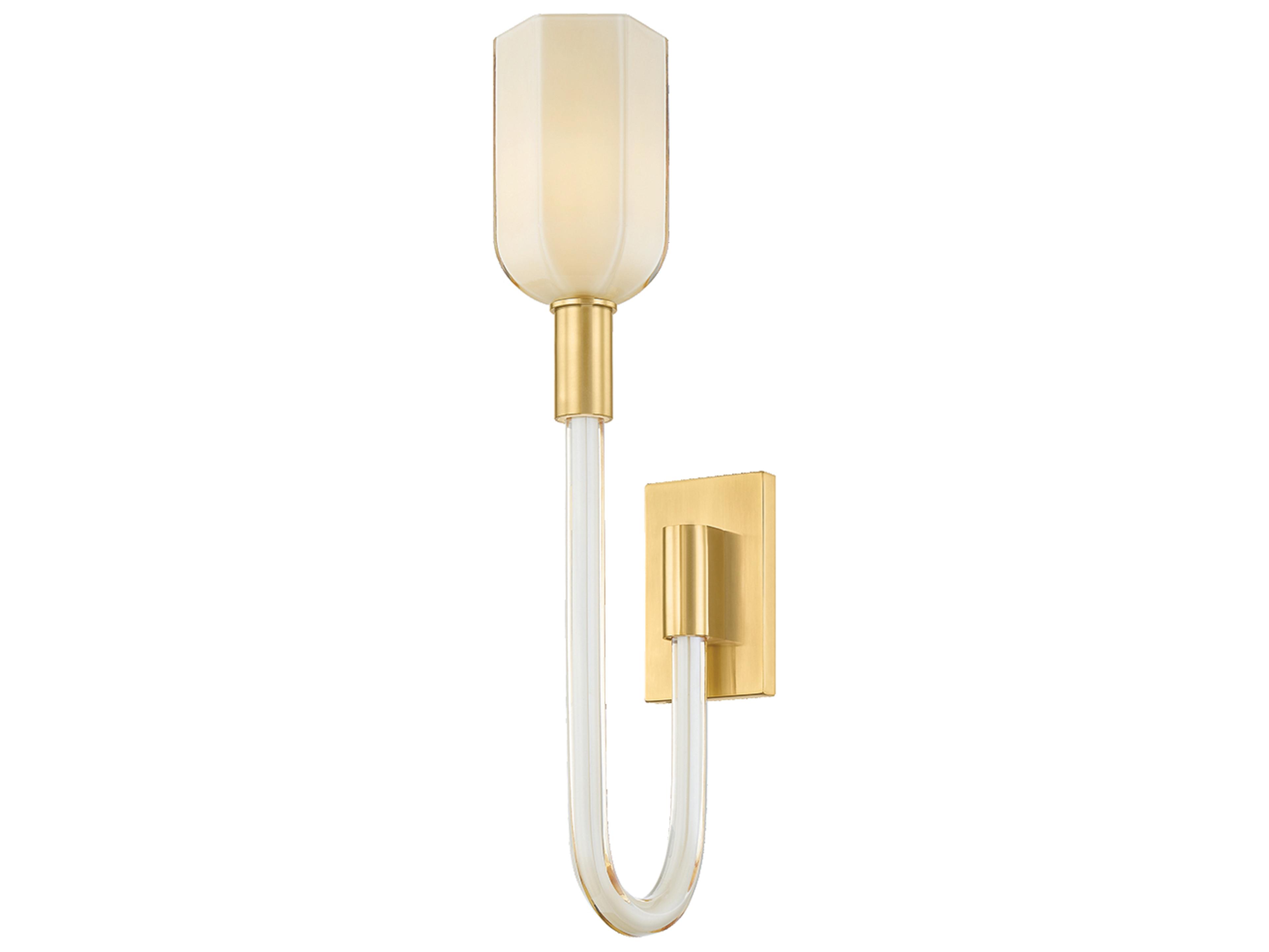 Hudson Valley Chester Park 1-Light Aged Brass Wall Sconce