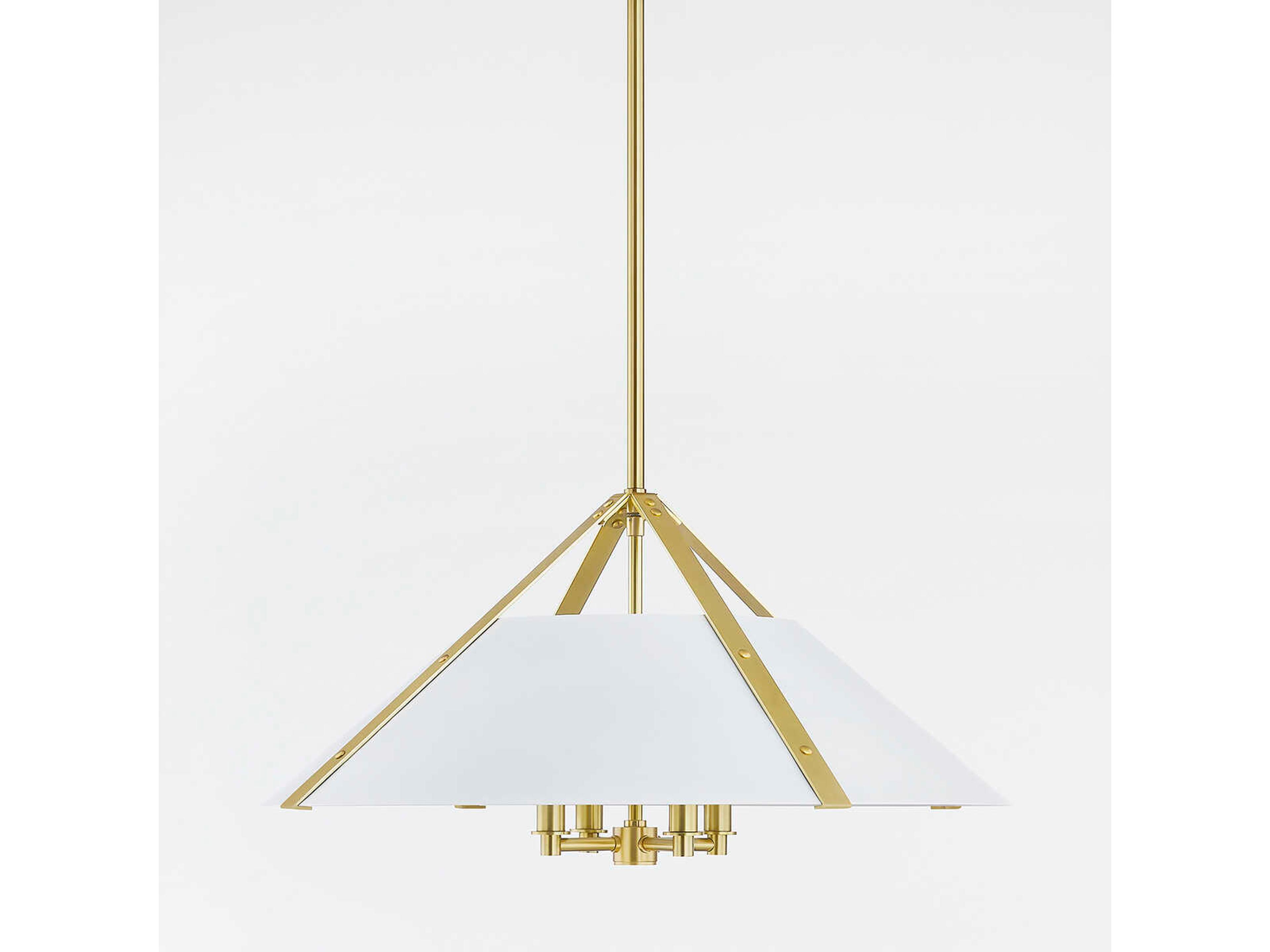 Hudson Valley Raymond 4-Light Aged Brass Soft White Pendant