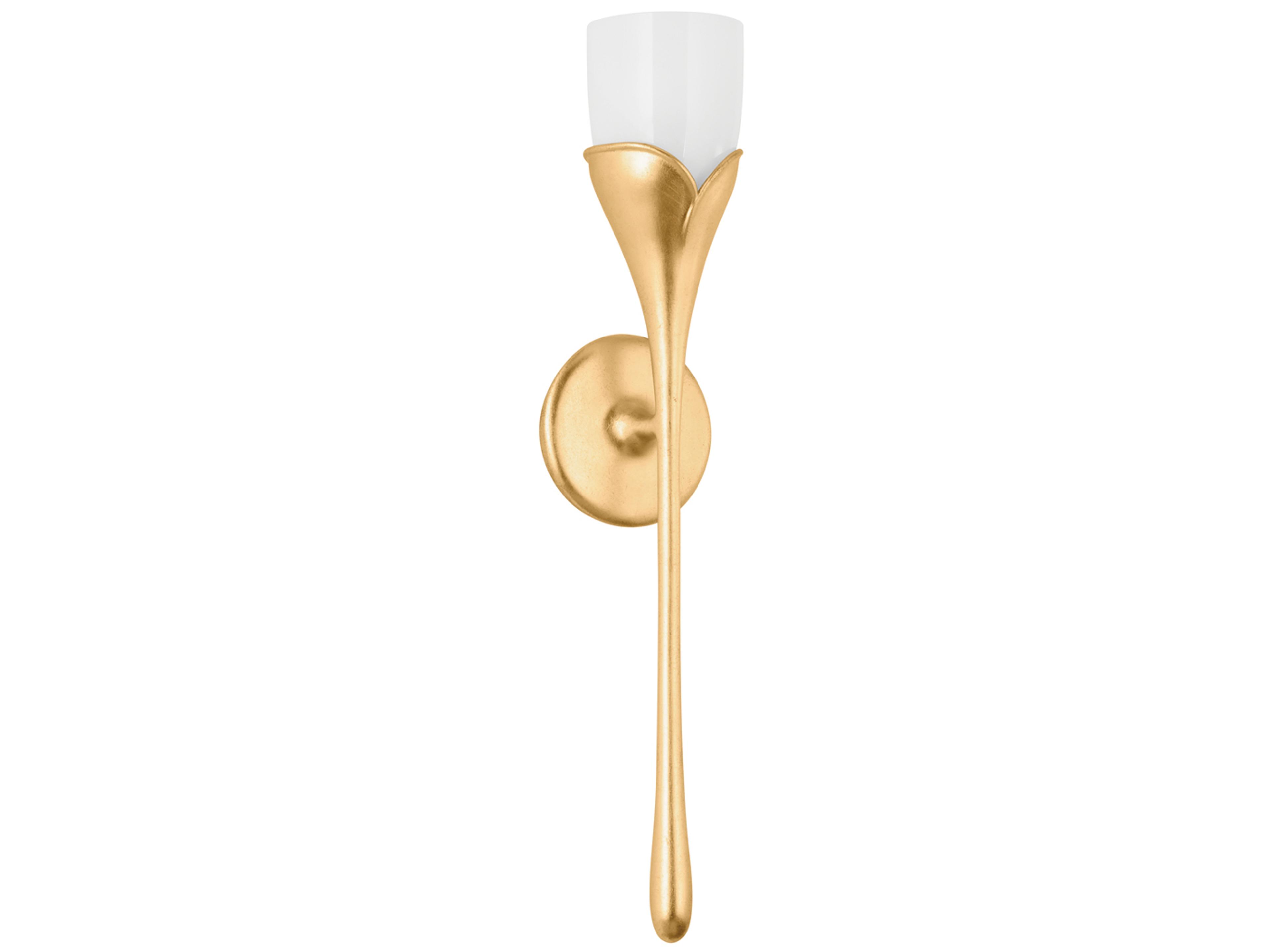 Bellerose 1-Light Vintage Gold Leaf Wall Sconce