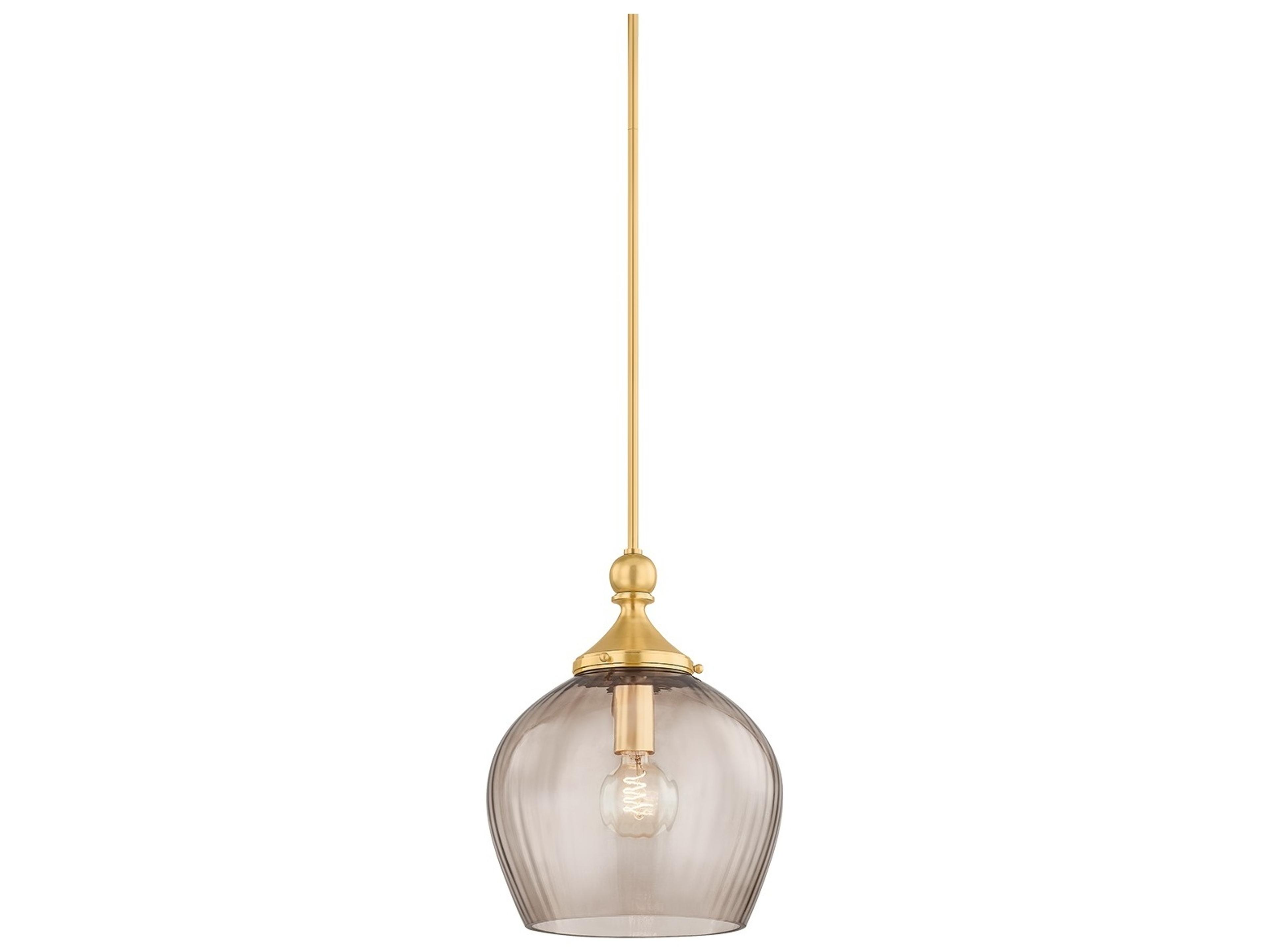 Chatton 1-Light Aged Brass Mini Pendant