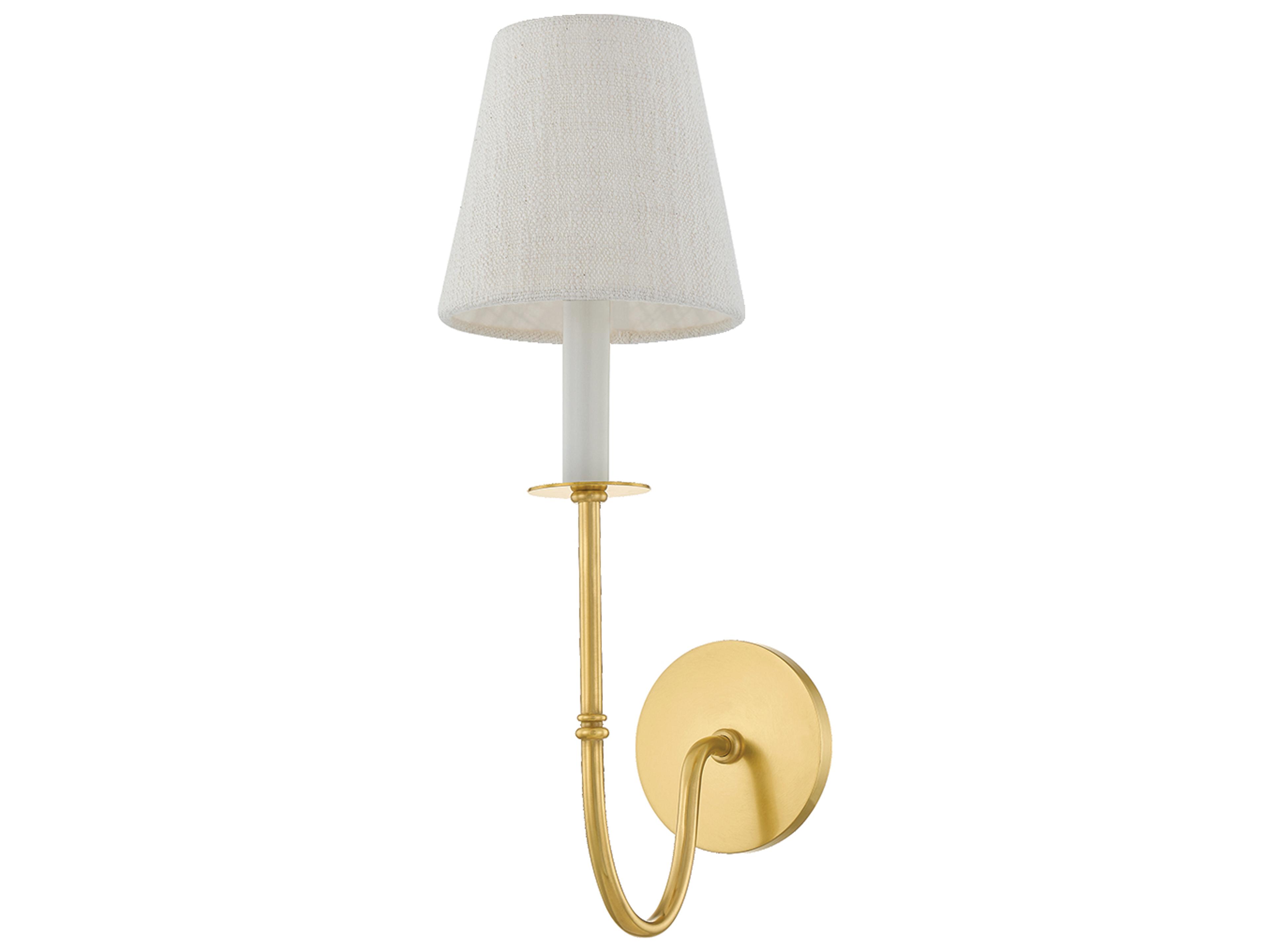 Hudson Valley Amina 1-Light Aged Brass Wall Sconce