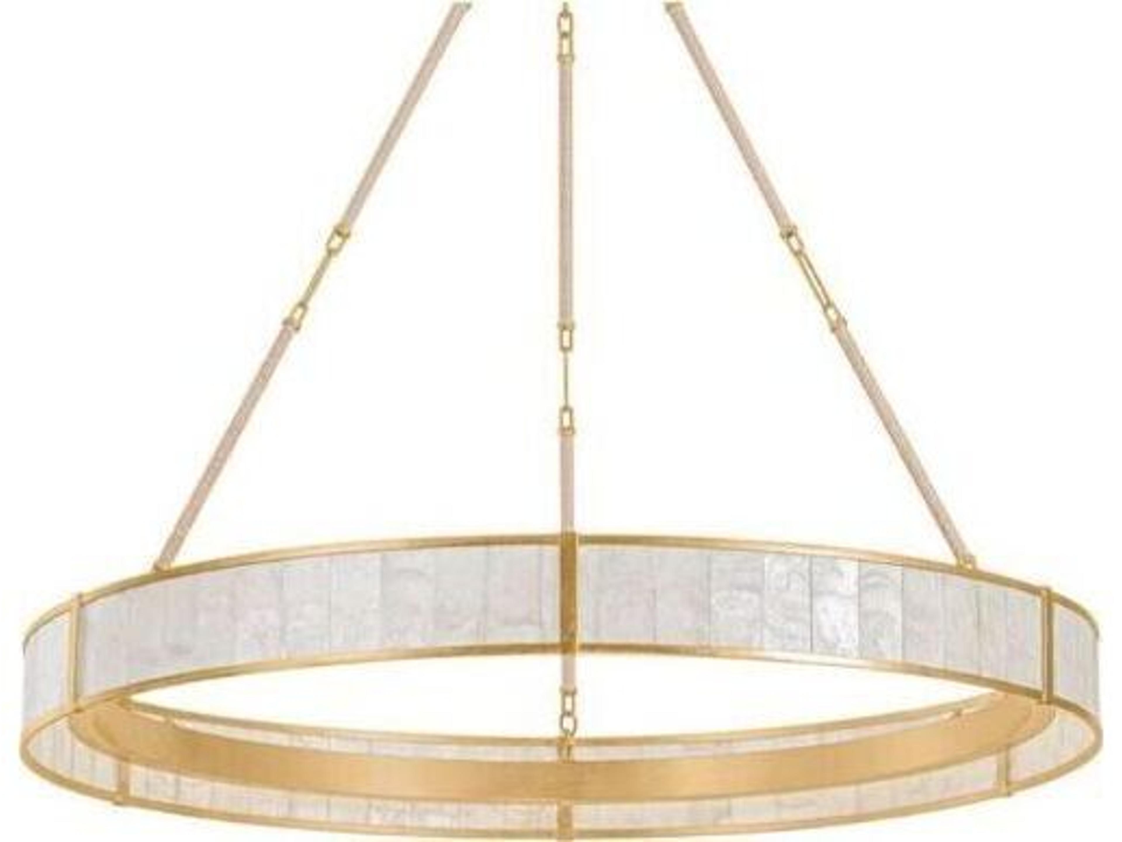 Halcott 1-Light Vintage Gold Leaf Round Pendant