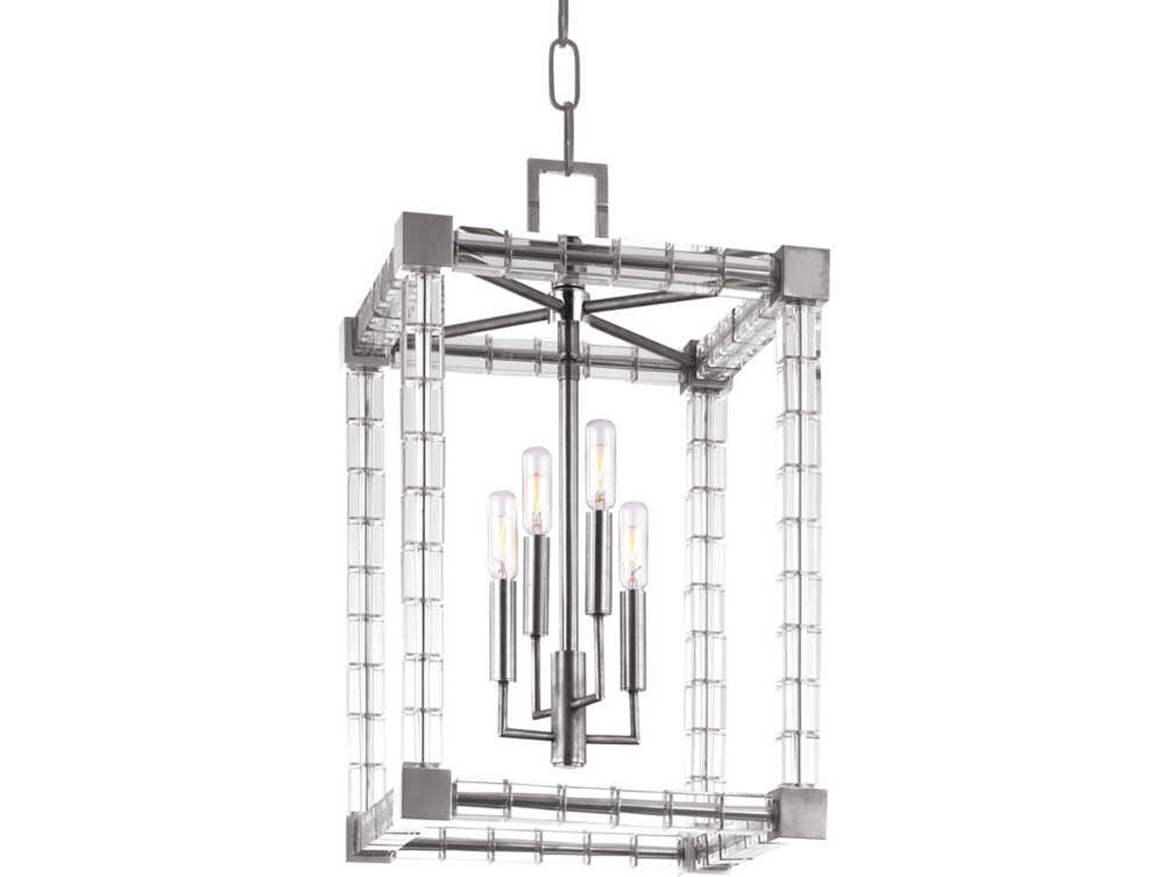 Alpine 4-Light Polished Nickel Lantern Pendant