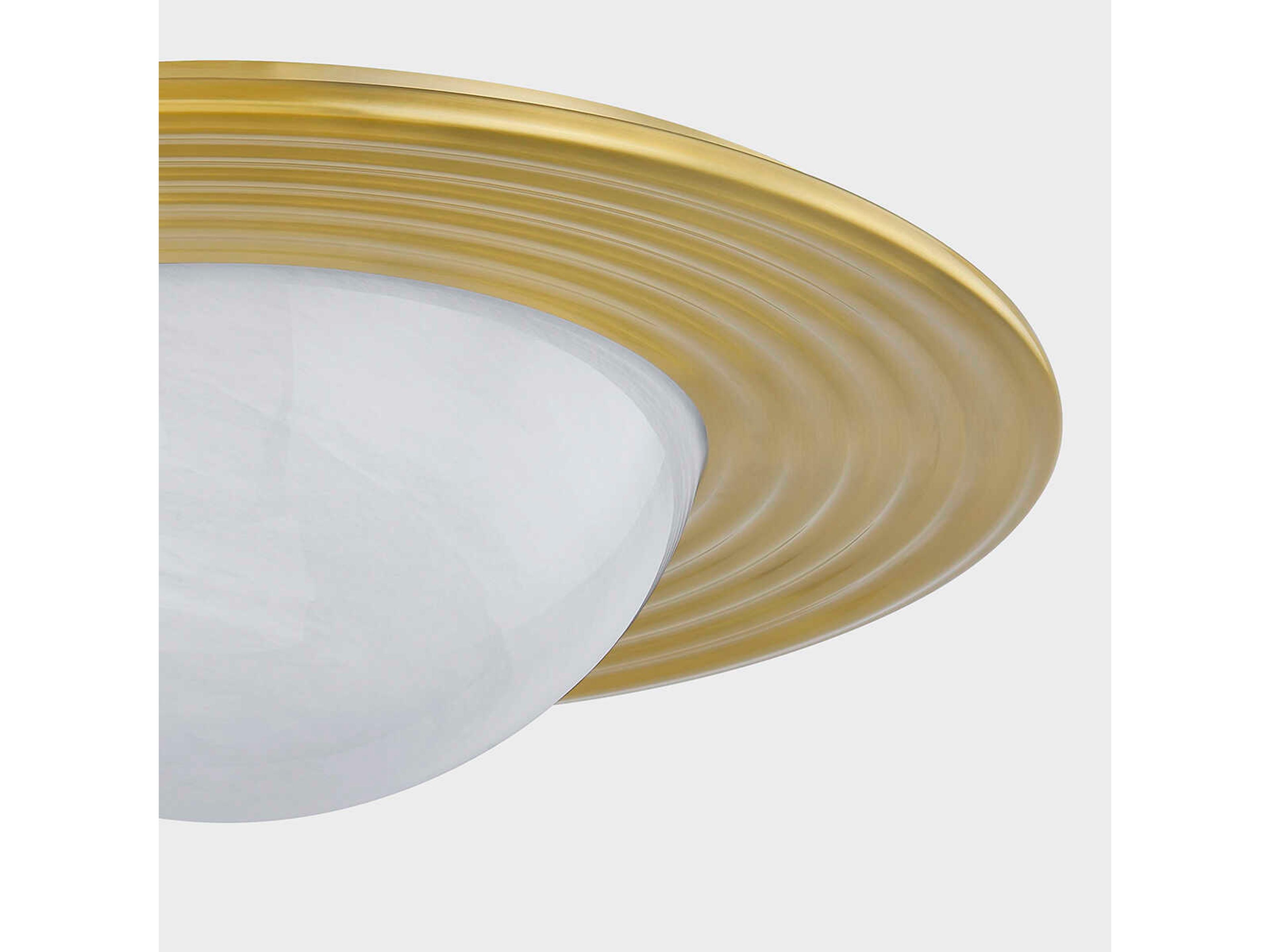 Hudson Valley Geraldton 1-Light Aged Brass Flush Mount