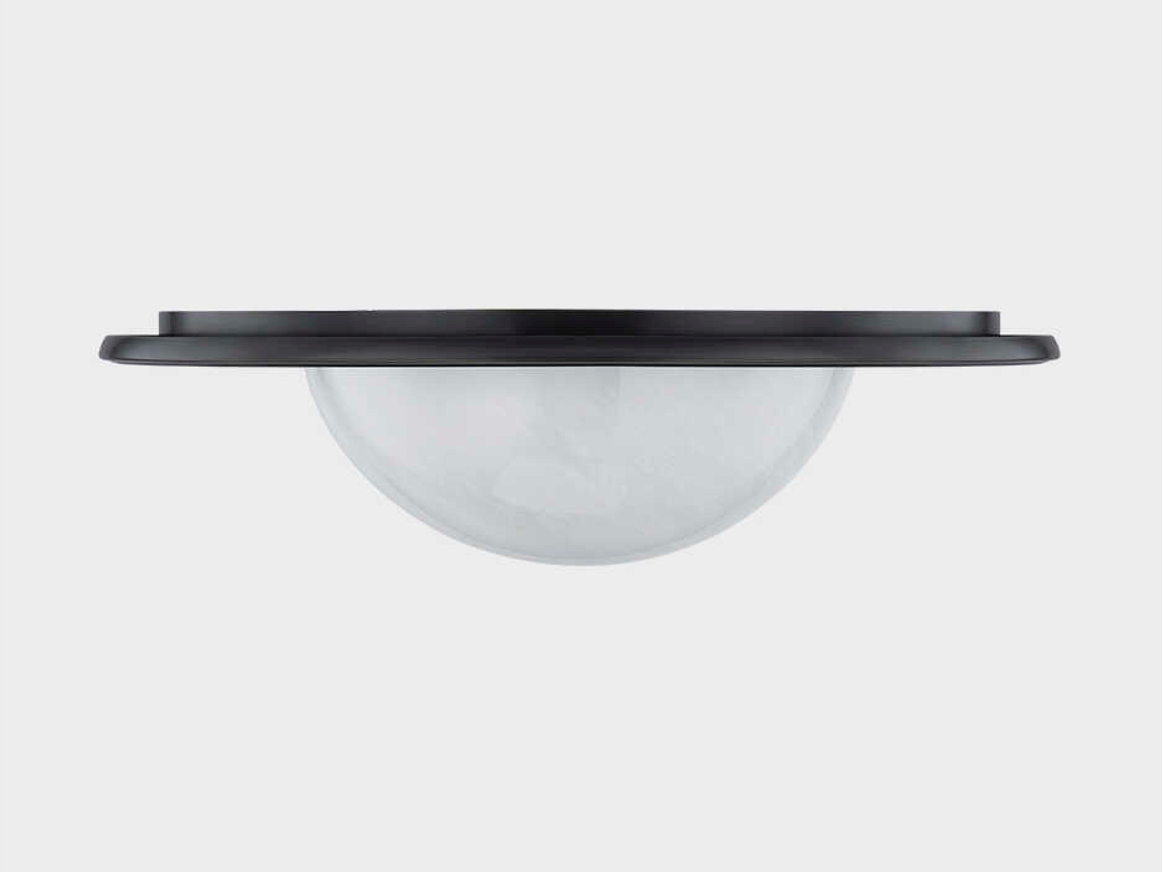 Hudson Valley Geraldton 1-Light Distressed Bronze Black Flush Mount