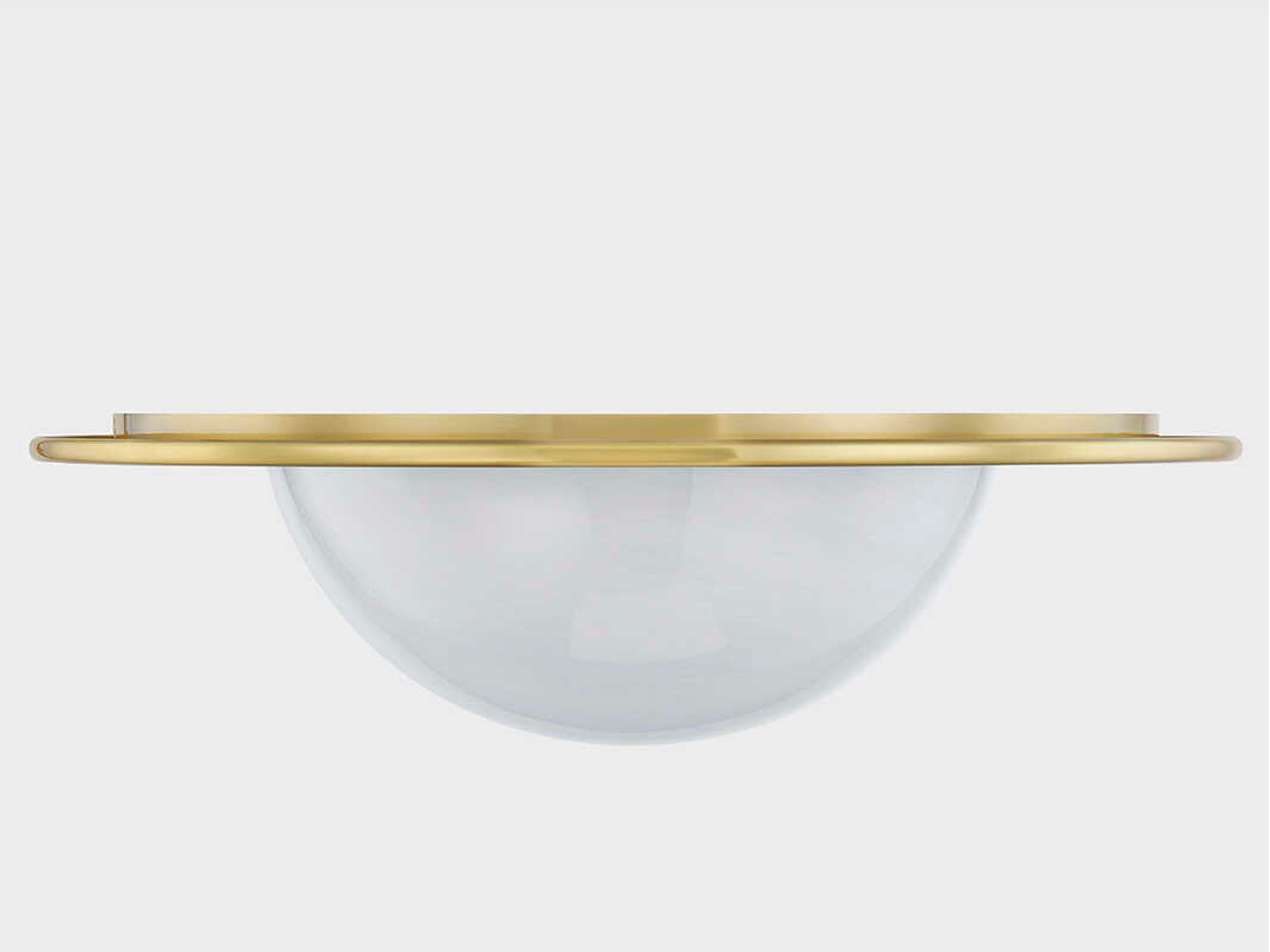 Hudson Valley Geraldton 1-Light Aged Brass Flush Mount