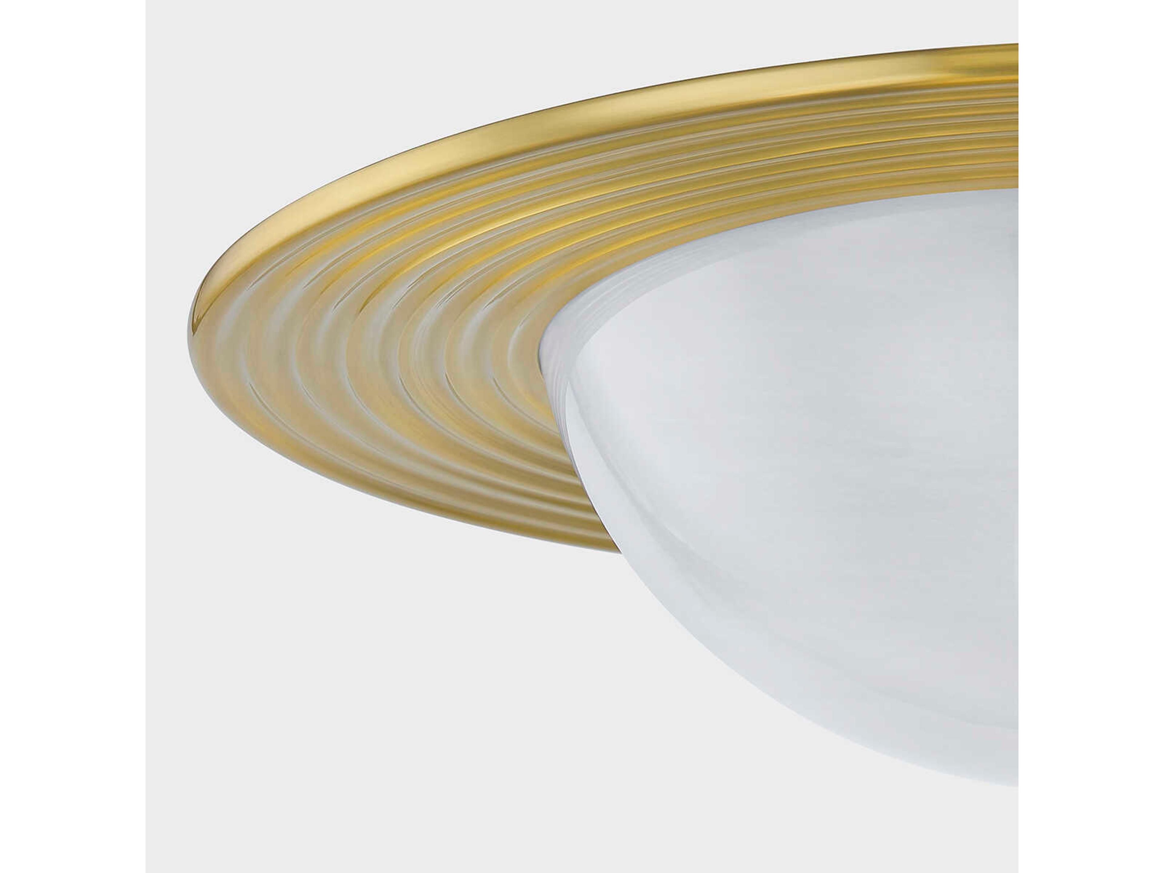 Hudson Valley Geraldton 1-Light Aged Brass Flush Mount