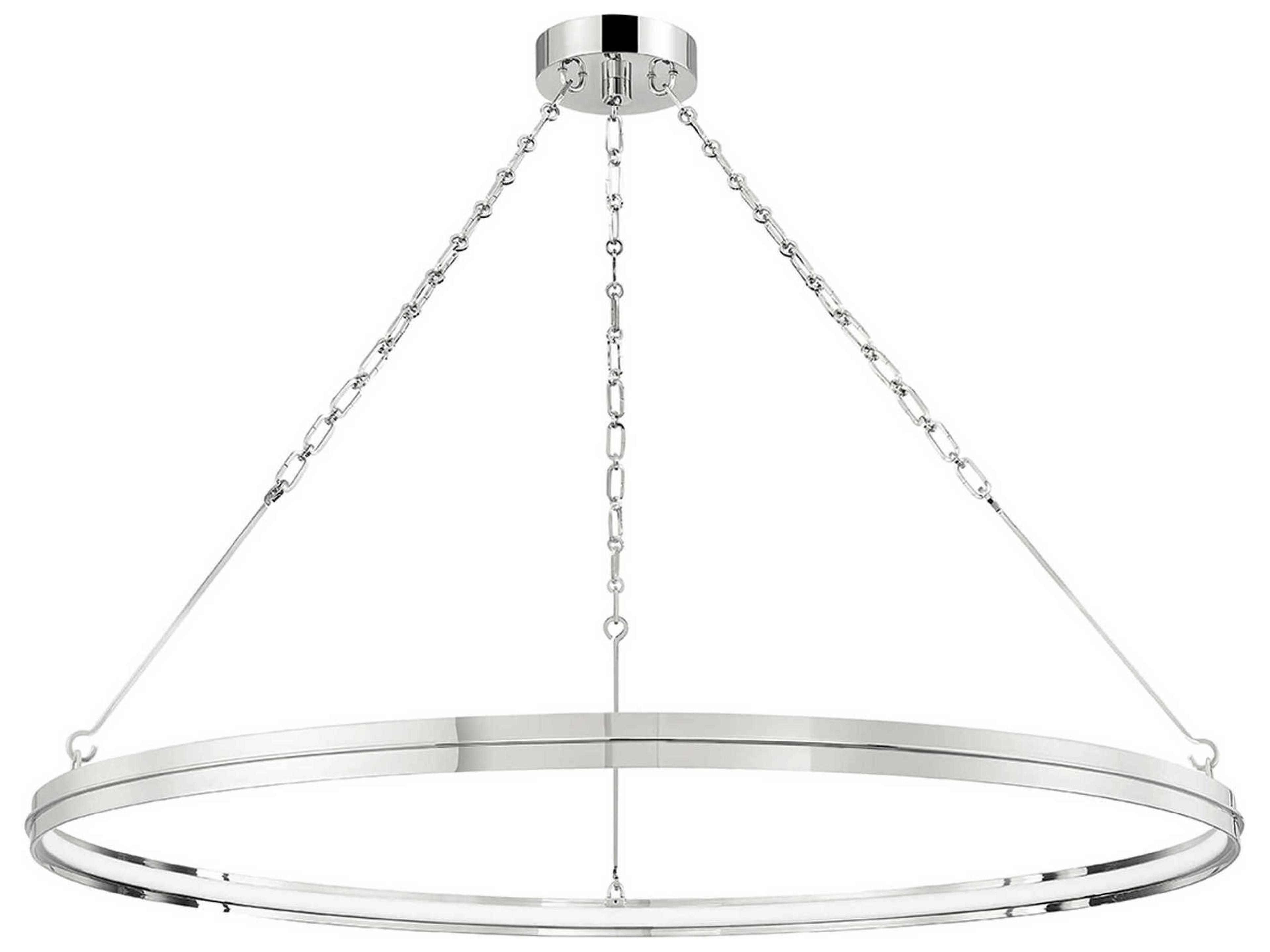 Rosendale 1-Light Polished Nickel Glass LED Round Pendant