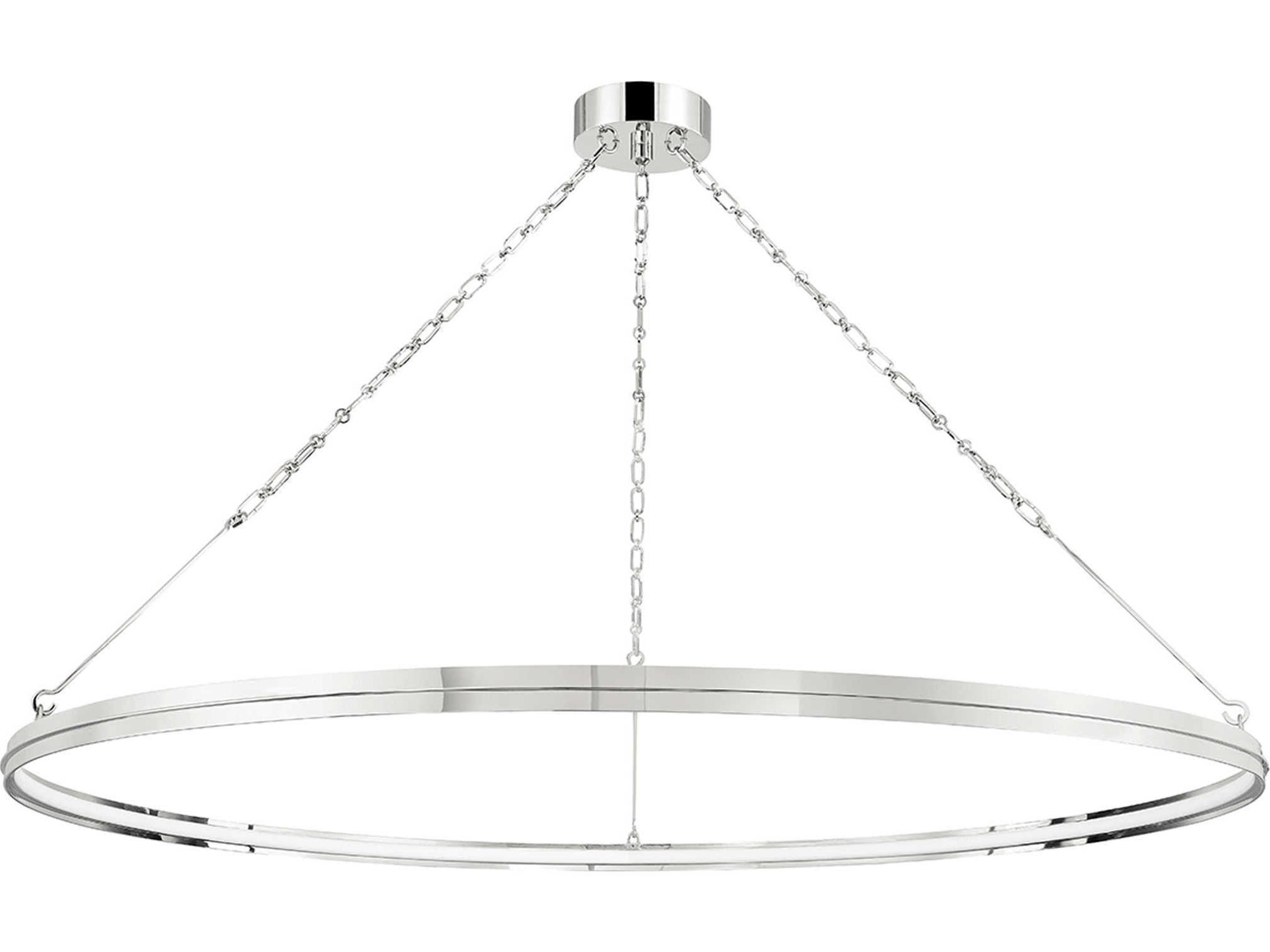 Rosendale 1-Light Polished Nickel Glass LED Round Pendant