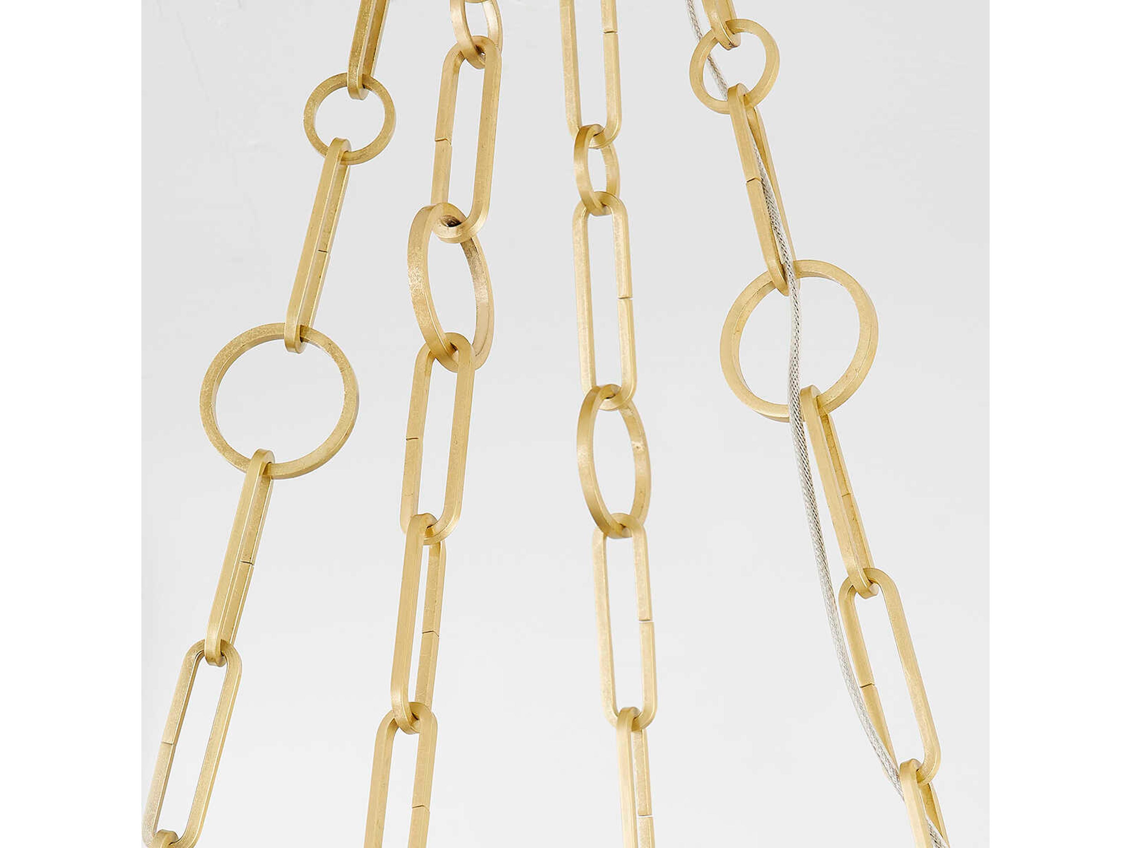 Hudson Valley Kirby 1-Light Aged Brass White LED Round Chandelier