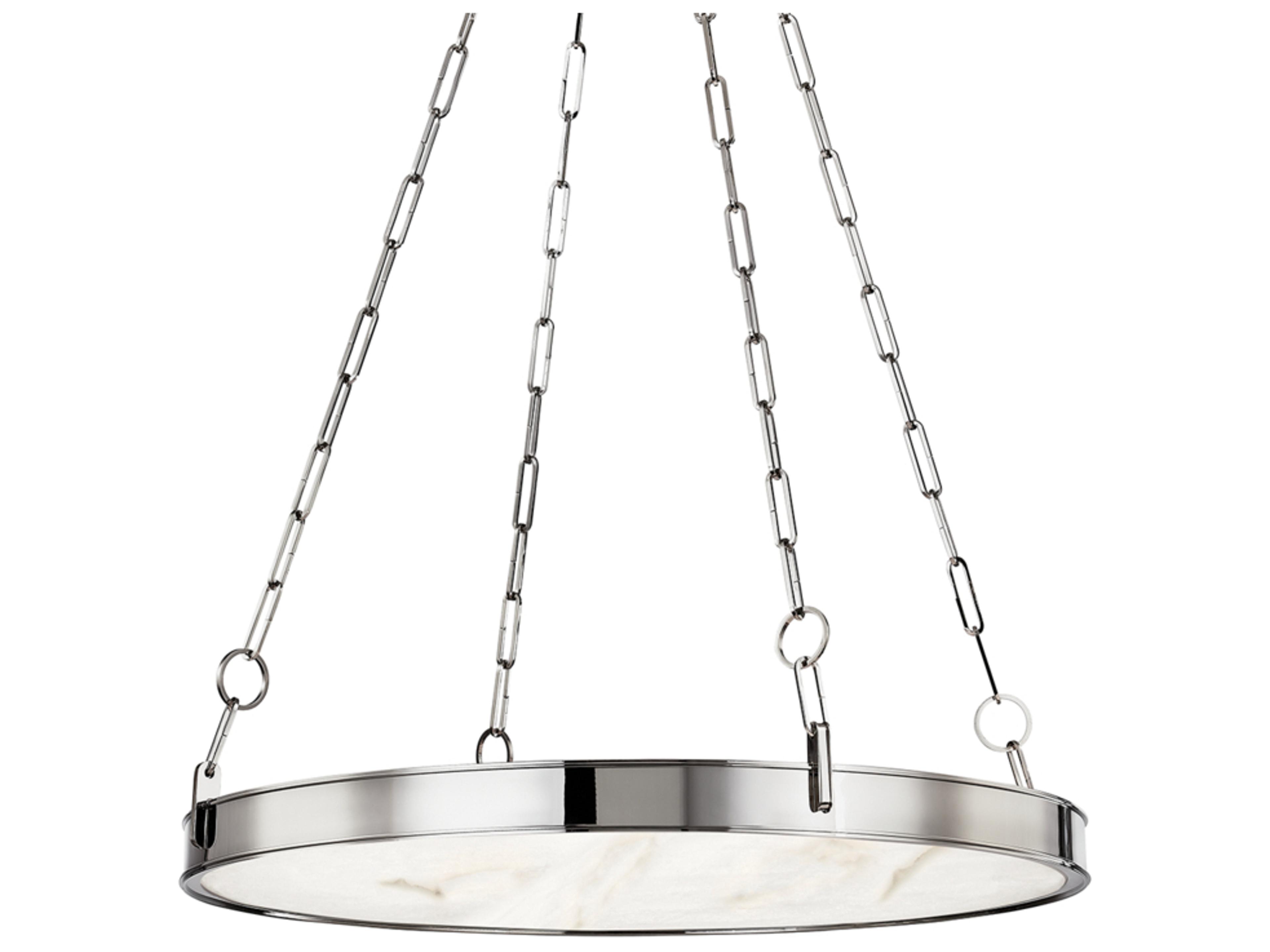 Kirby 1-Light Polished Nickel White LED Round Chandelier