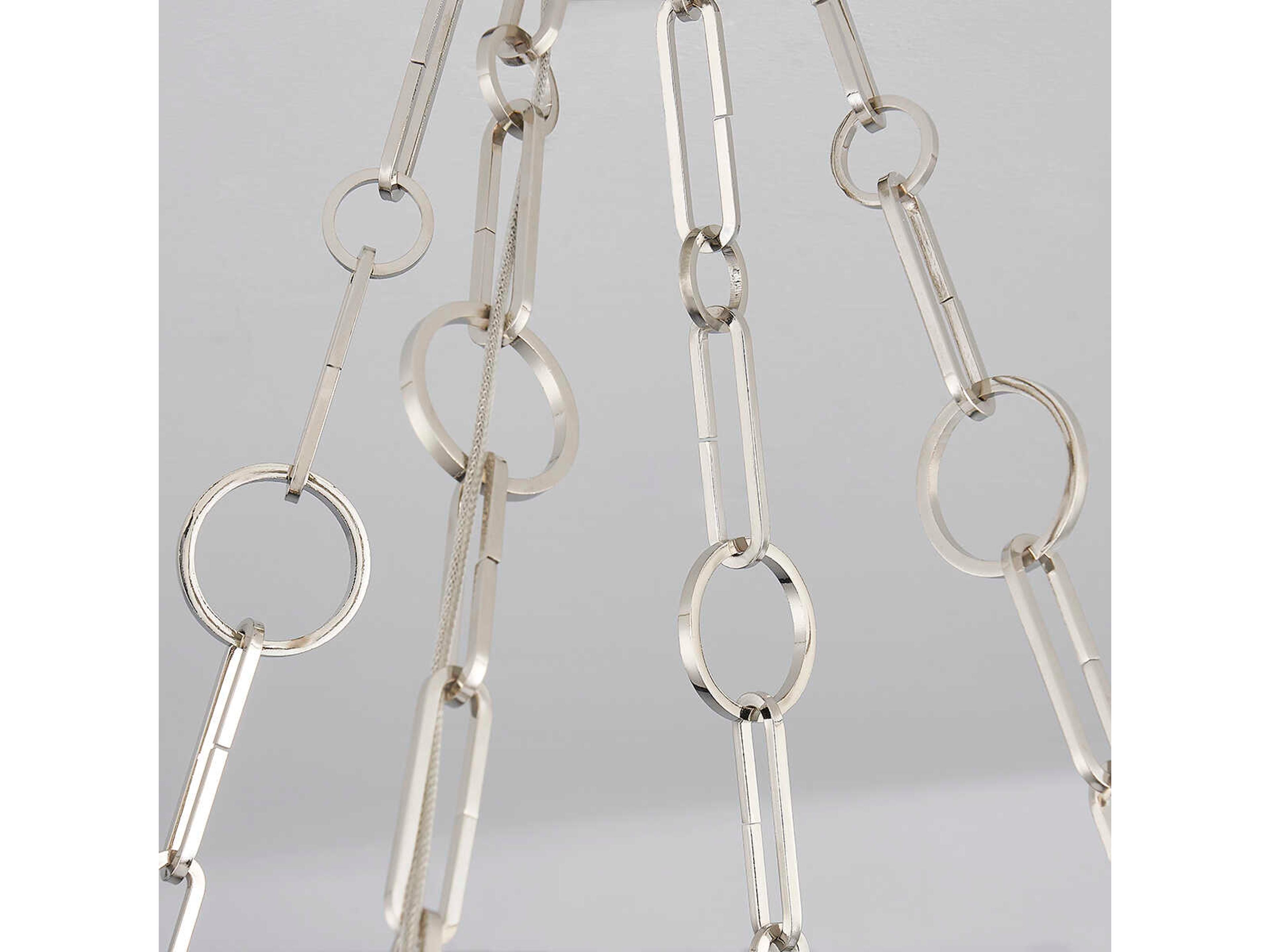 Hudson Valley Kirby 1-Light Polished Nickel White LED Round Chandelier