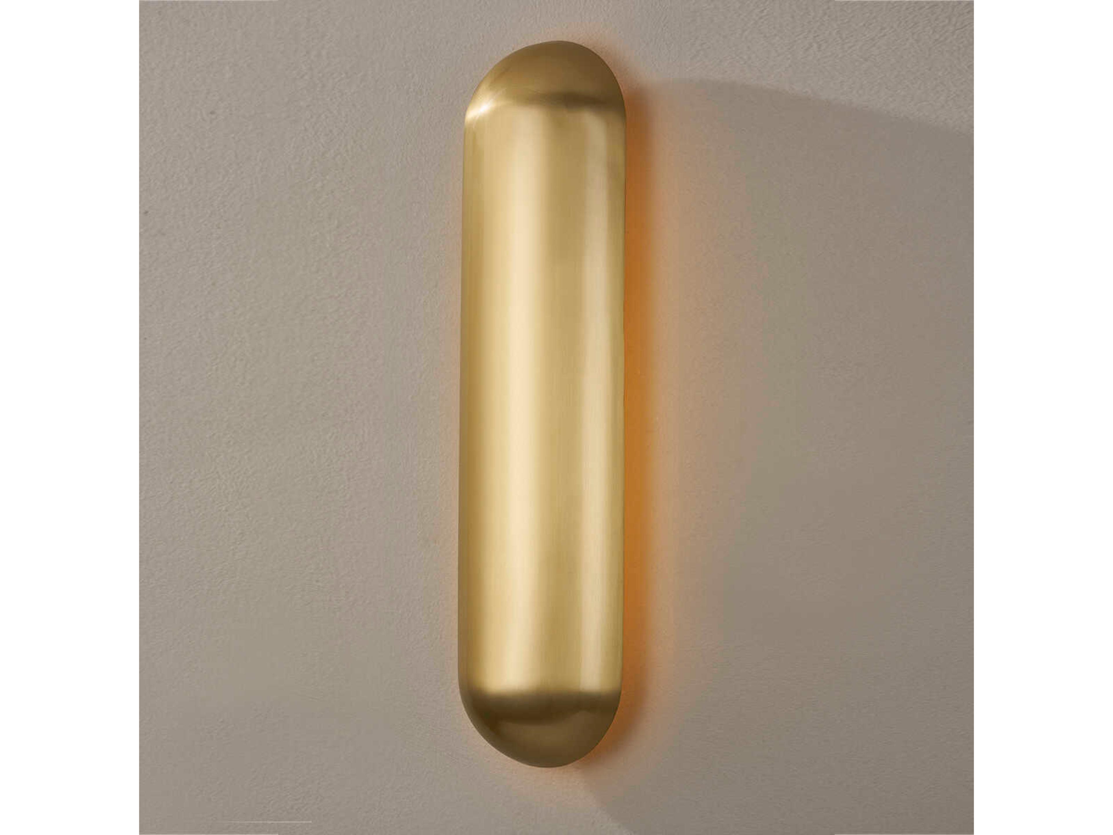 Hudson Valley Wheeler 1-Light Aged Brass LED Wall Sconce