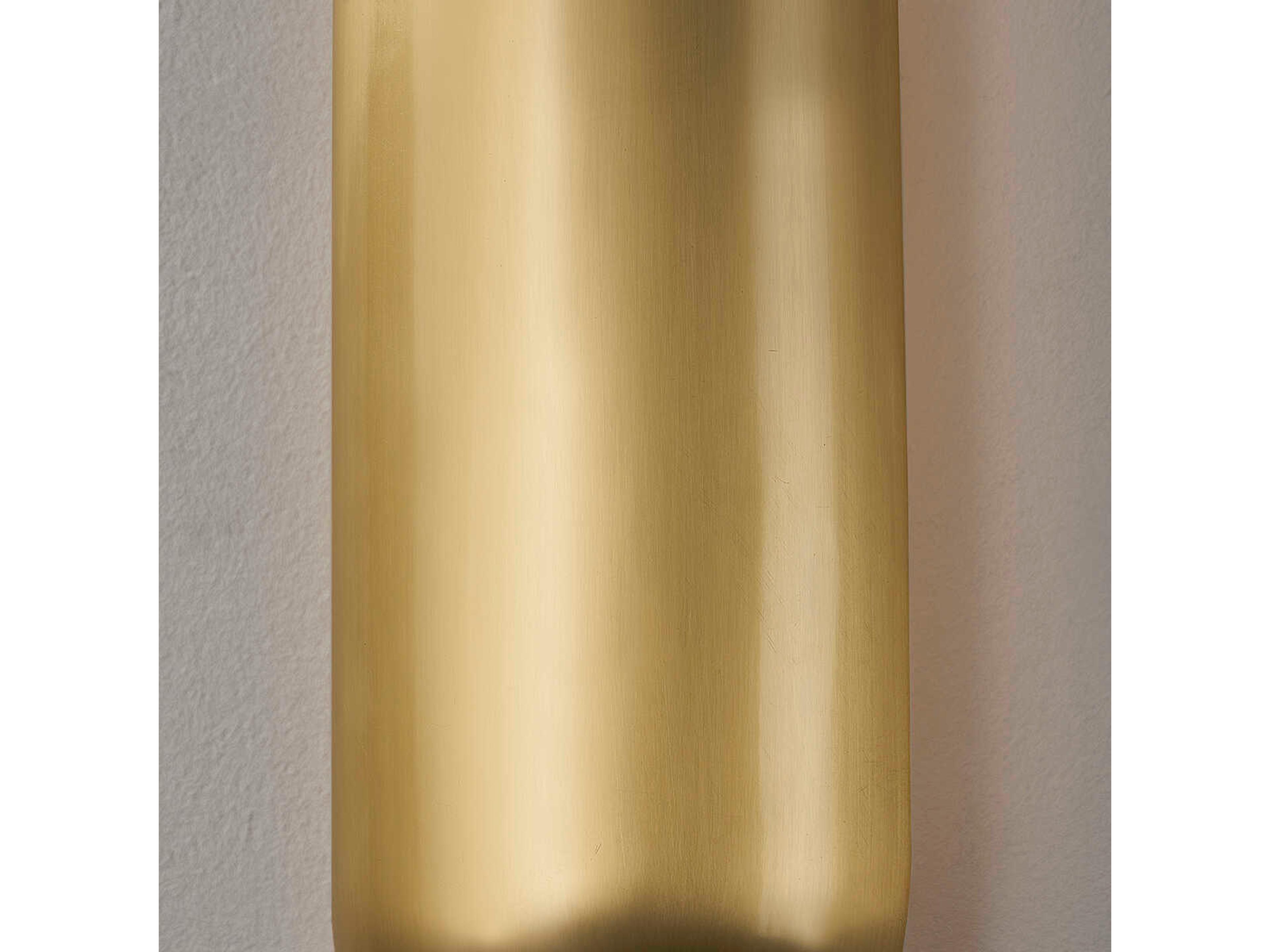 Hudson Valley Wheeler 1-Light Aged Brass LED Wall Sconce