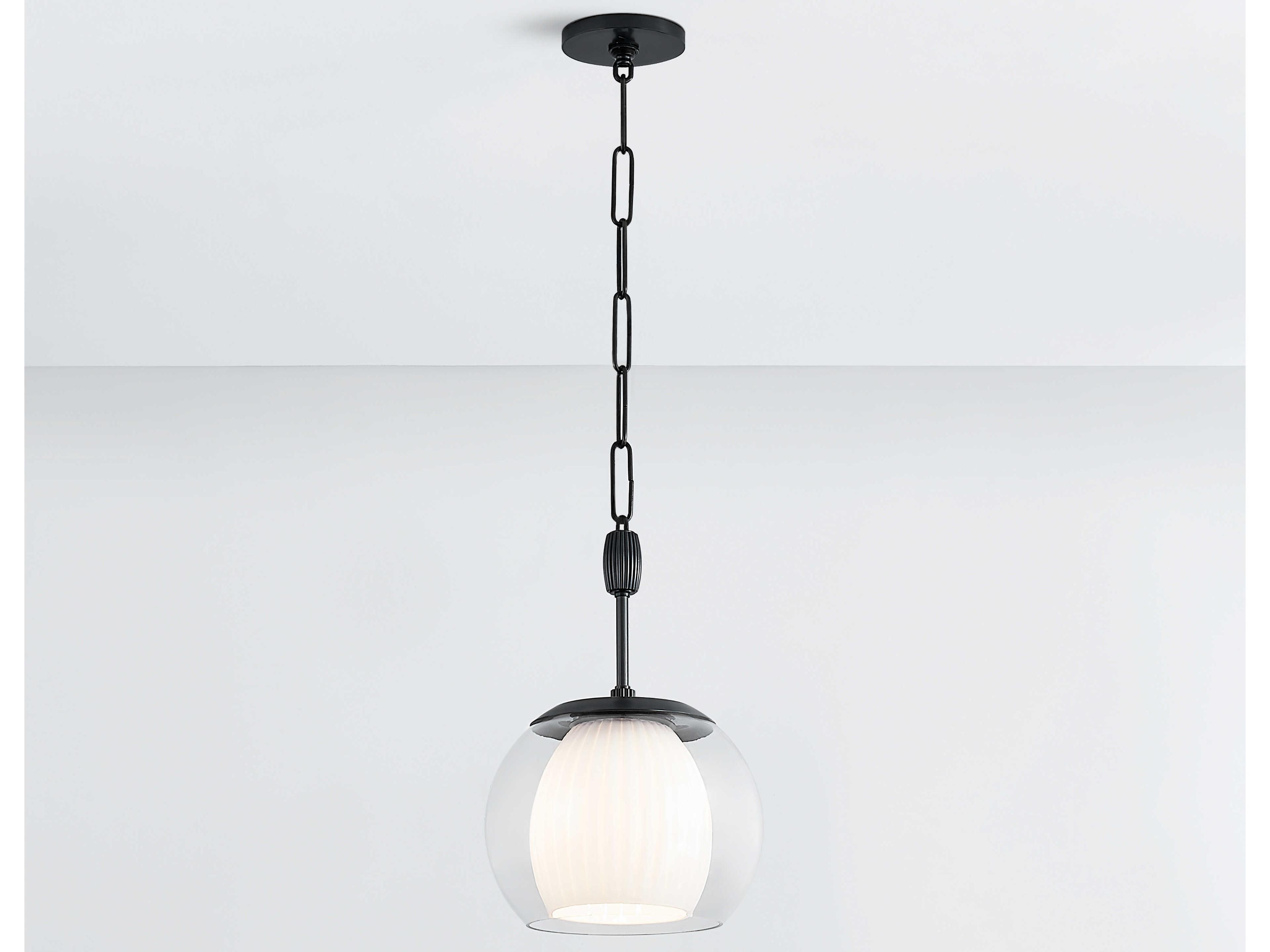 Hudson Valley Clementon 1-Light Distressed Bronze Black Mini Pendant