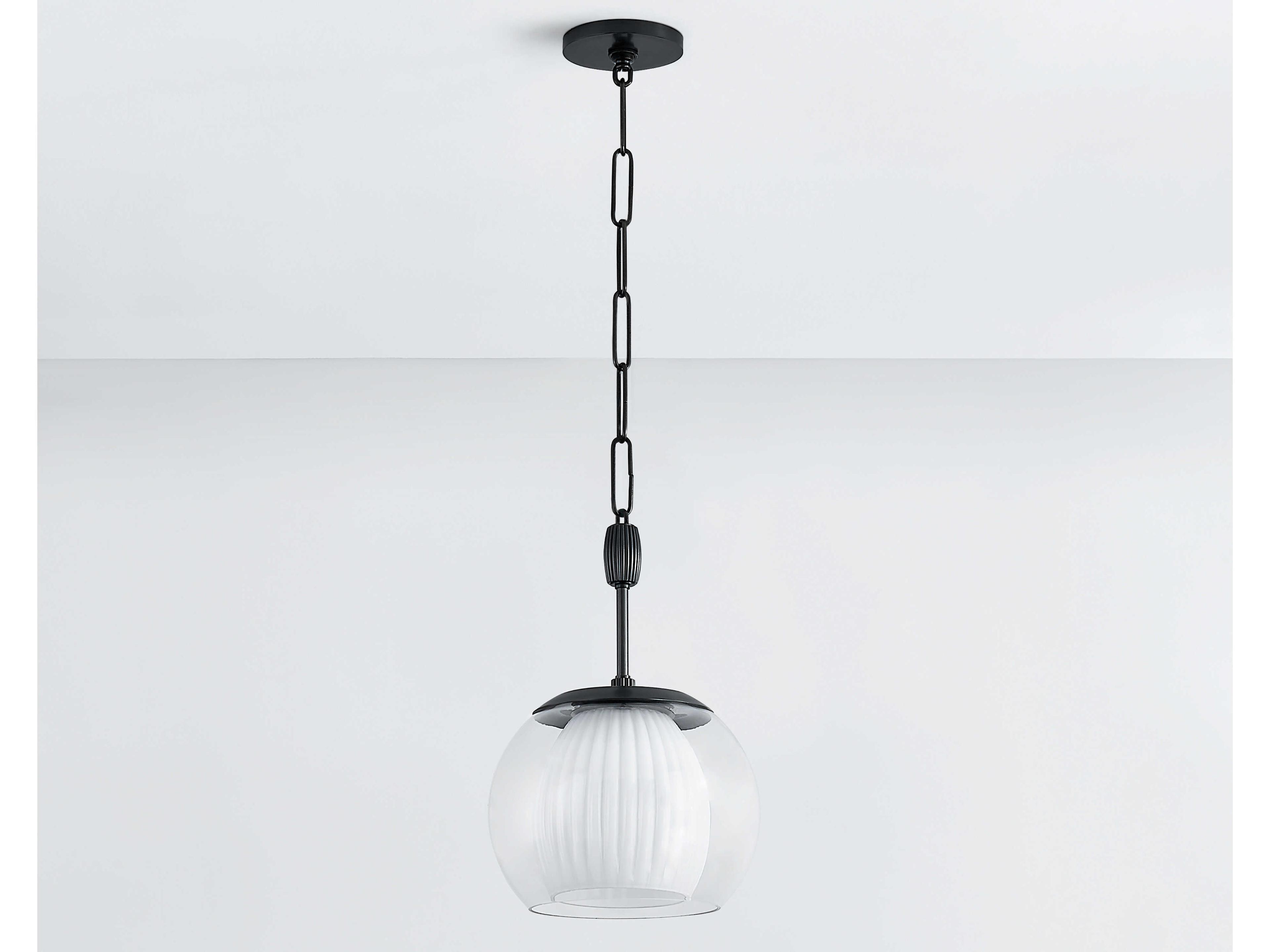 Hudson Valley Clementon 1-Light Distressed Bronze Black Mini Pendant