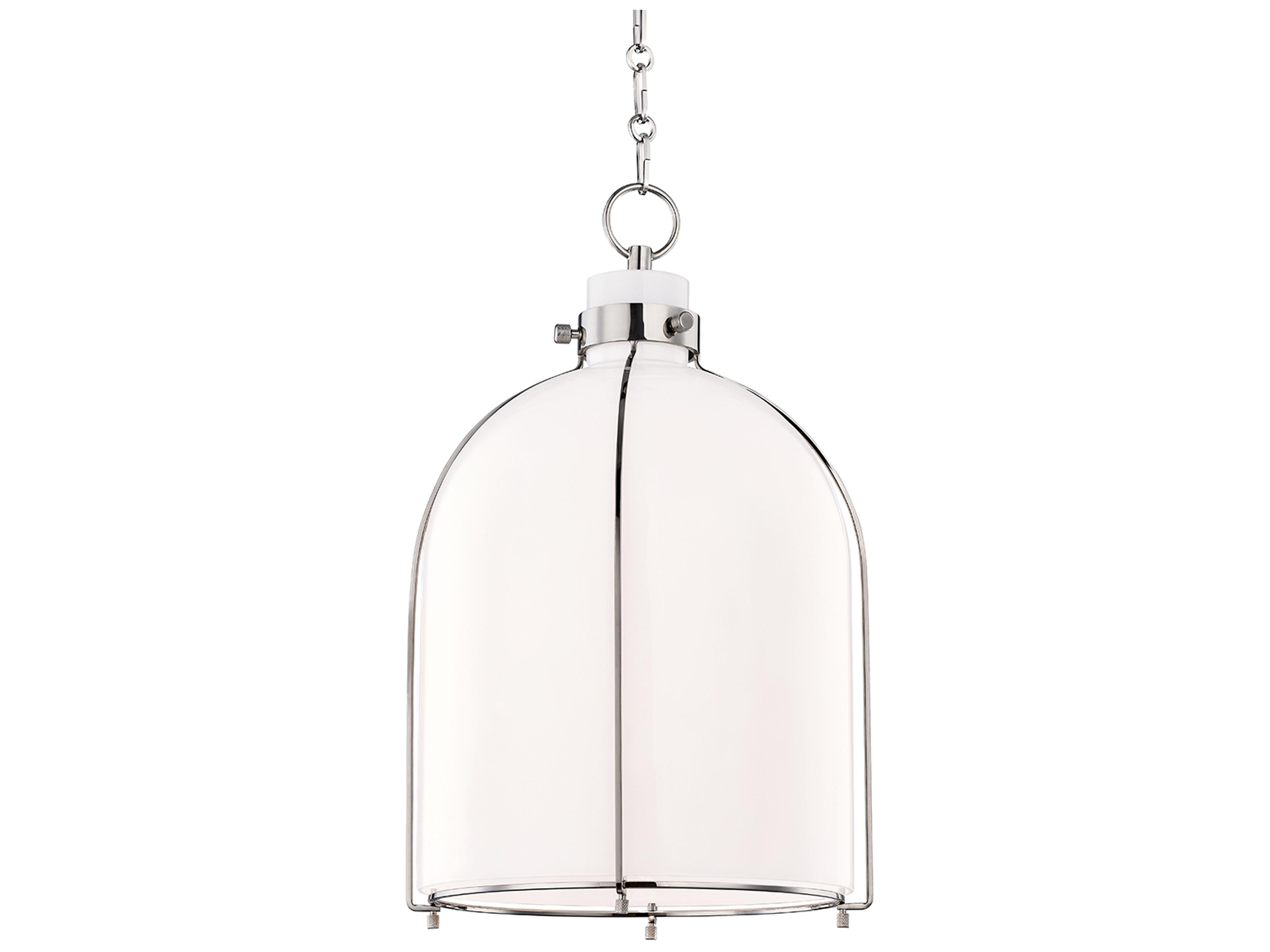 Eldridge 1-Light Polished Nickel Bell Pendant
