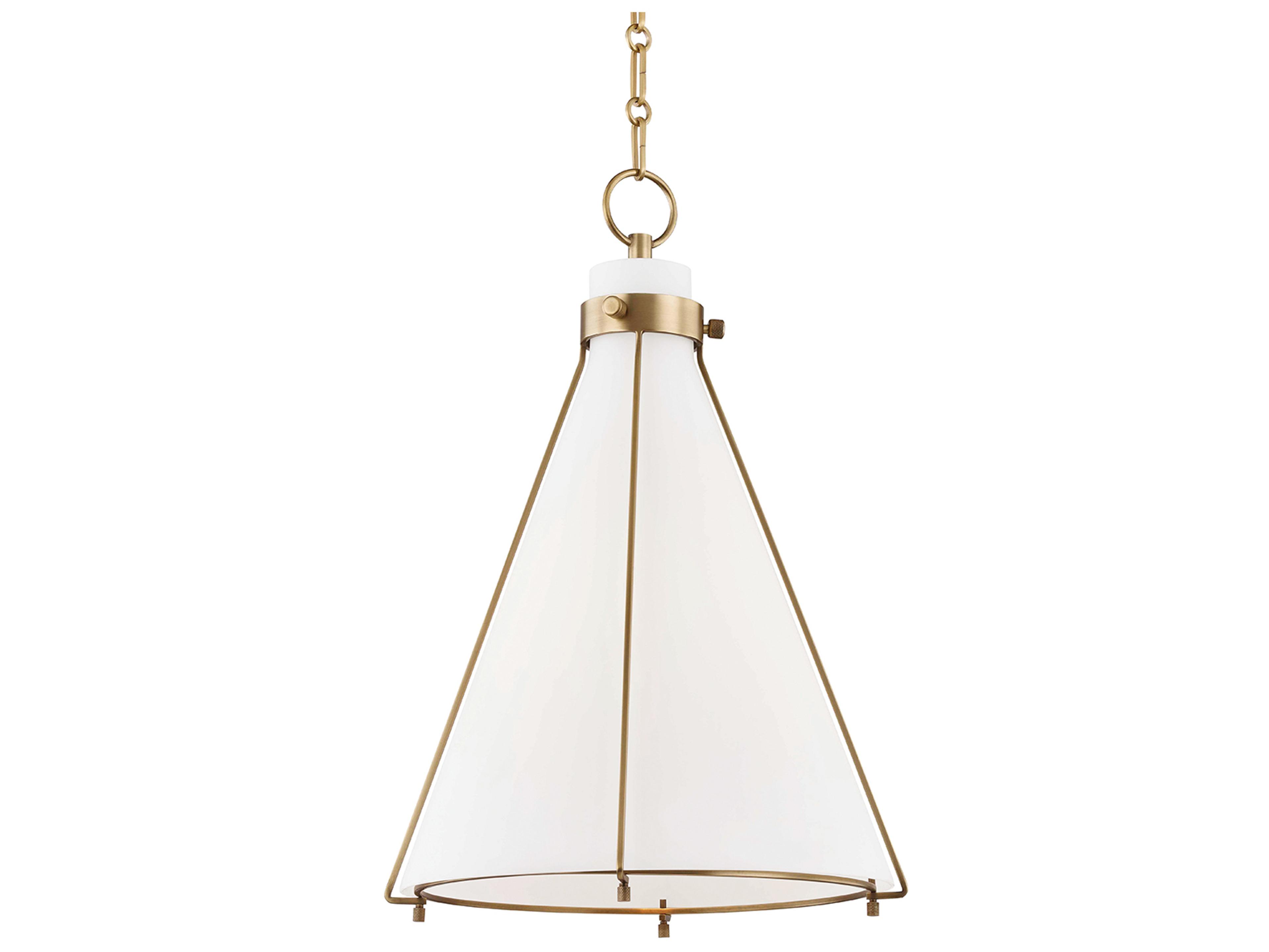 Eldridge 1-Light Aged Brass Pendant