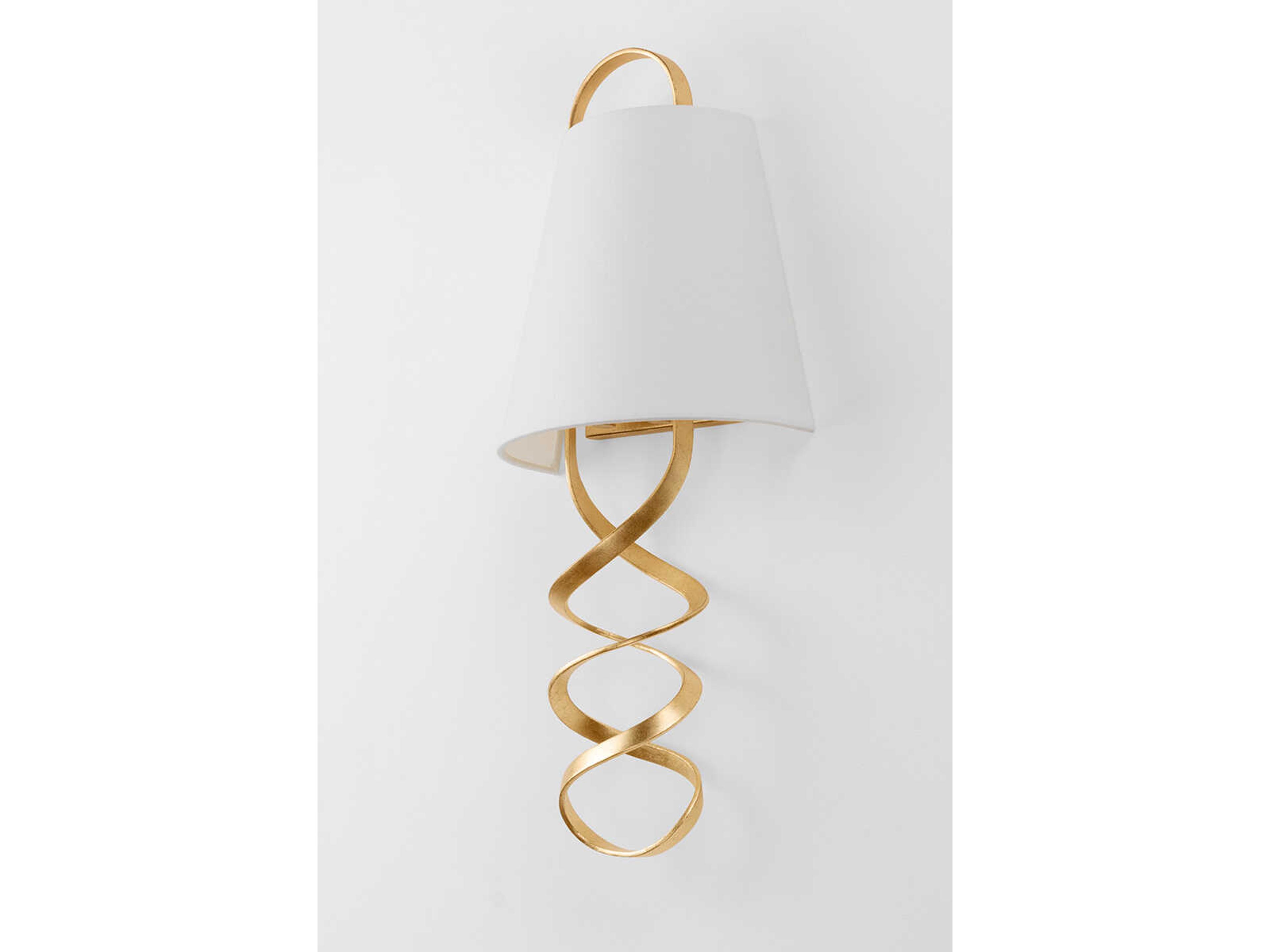 Hudson Valley Dota 2-Light Vintage Gold Leaf Wall Sconce