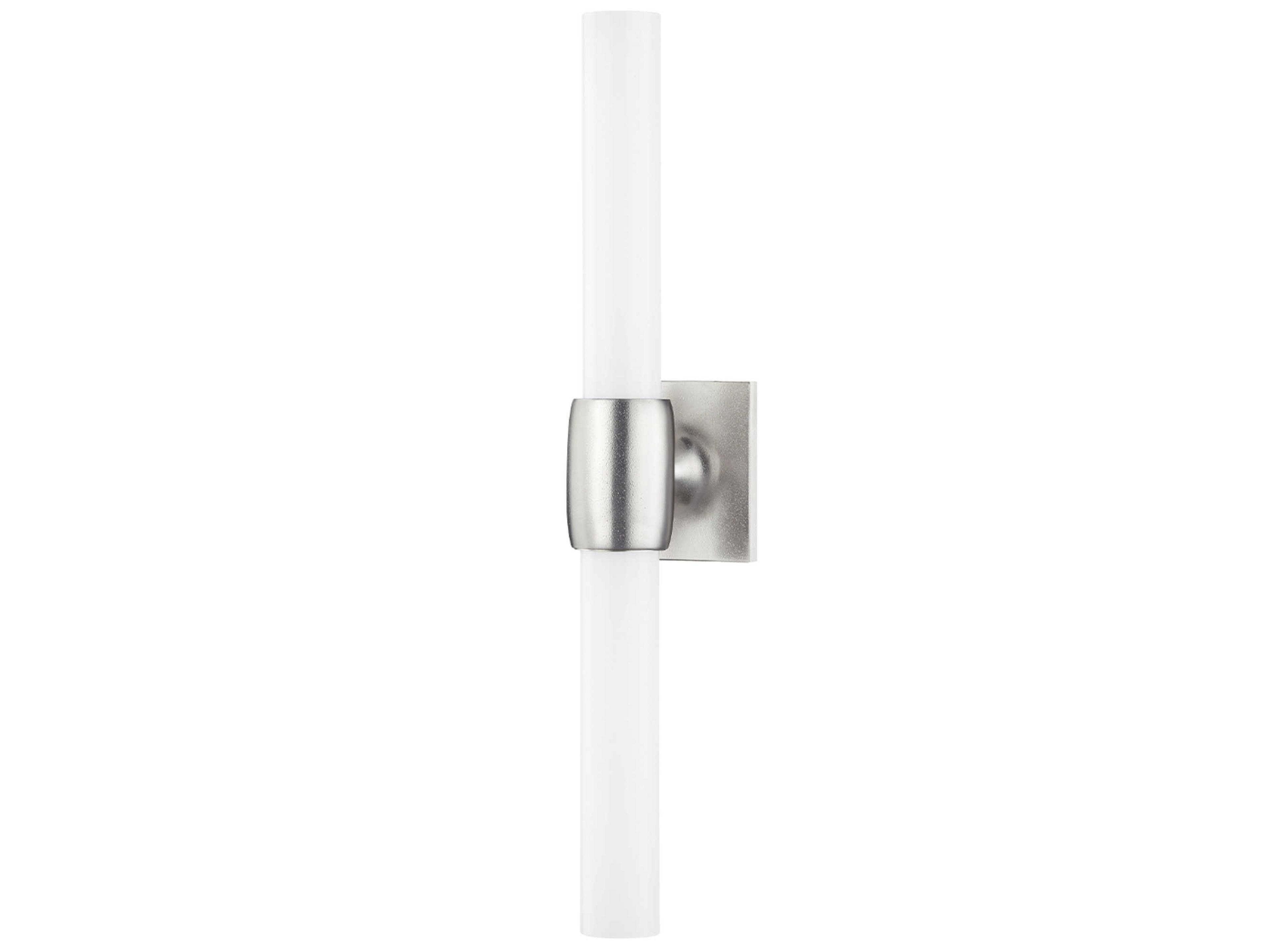 Hogan 2-Light Burnished Nickel Opal Glossy Glass Wall Sconce