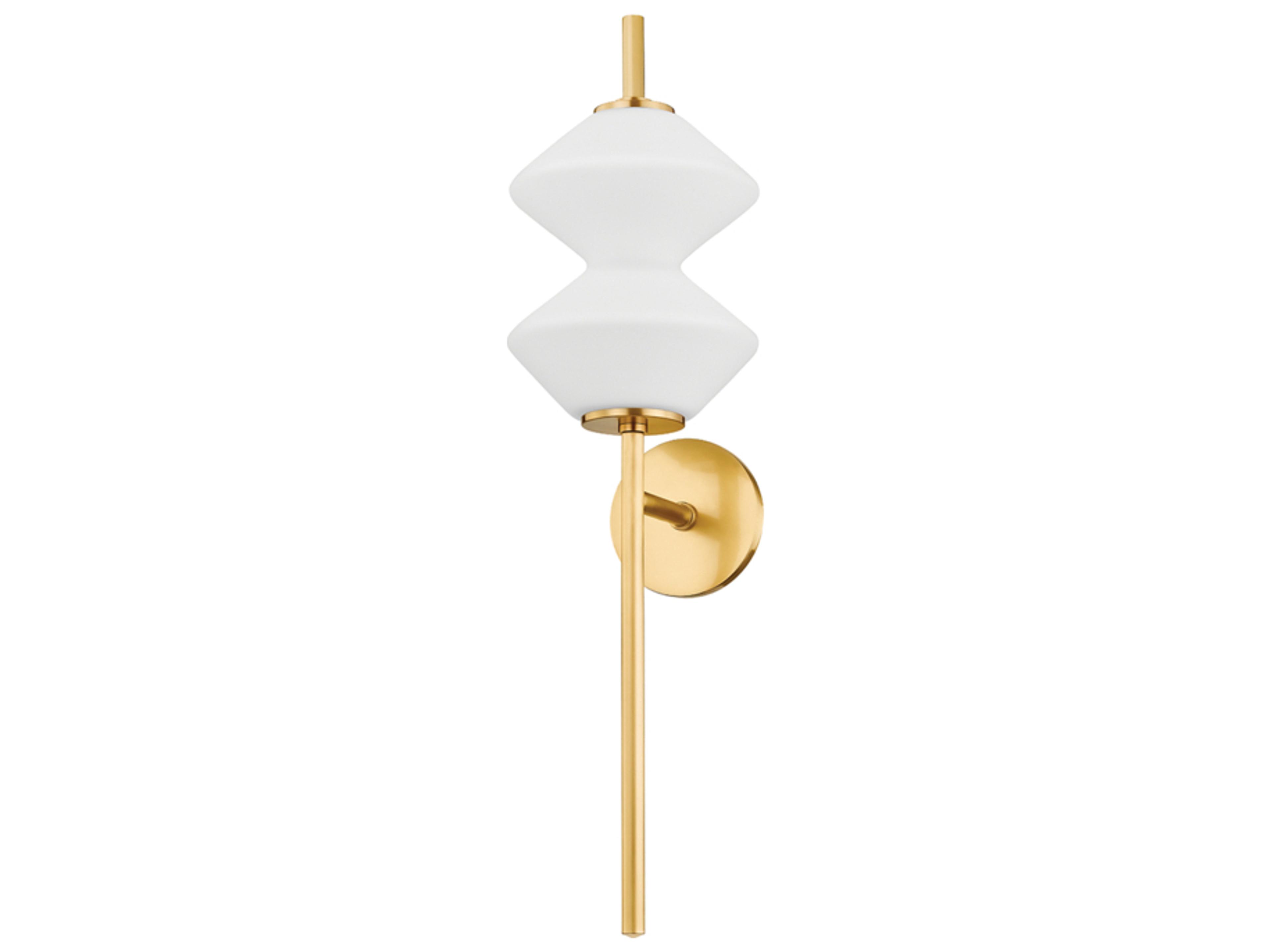 Barrow 1-Light Aged Brass Glass LED Wall Sconce