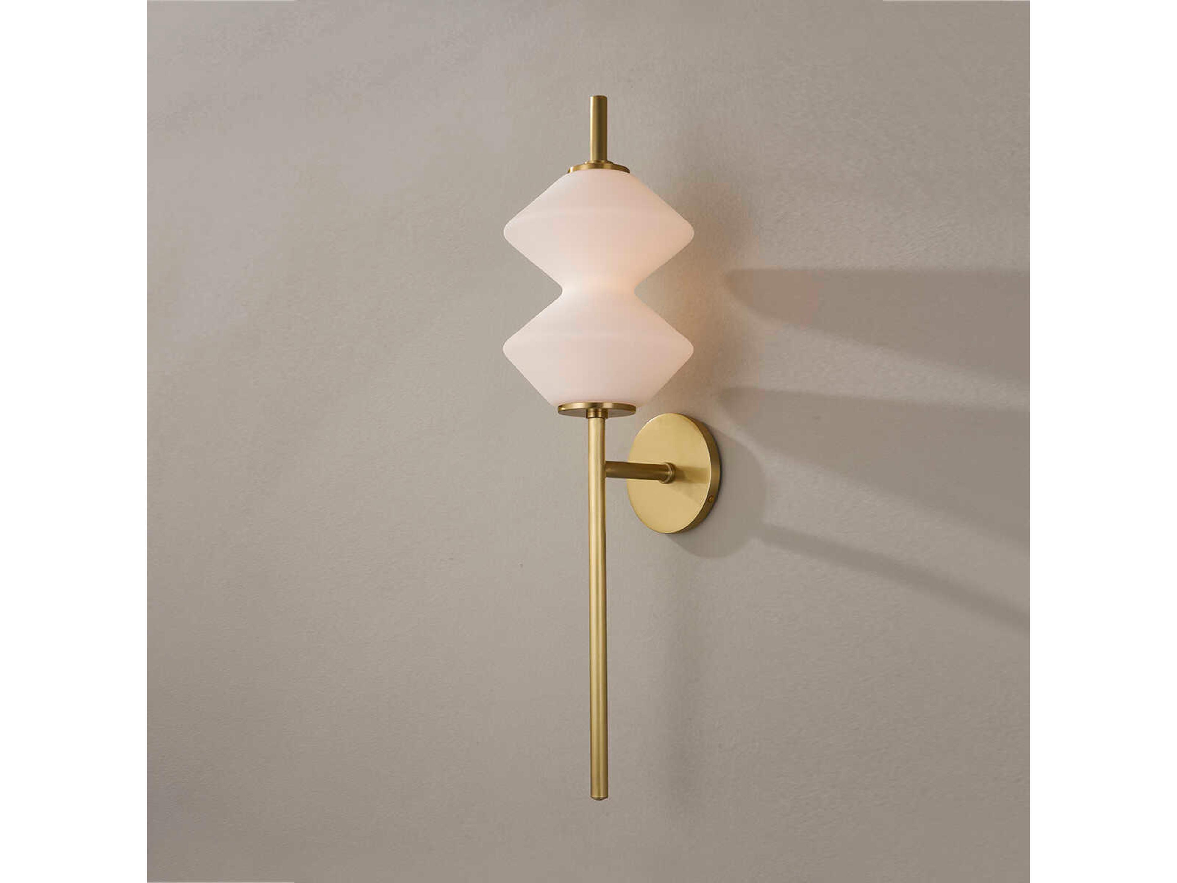 Hudson Valley Barrow 1-Light Aged Brass Glass LED Wall Sconce