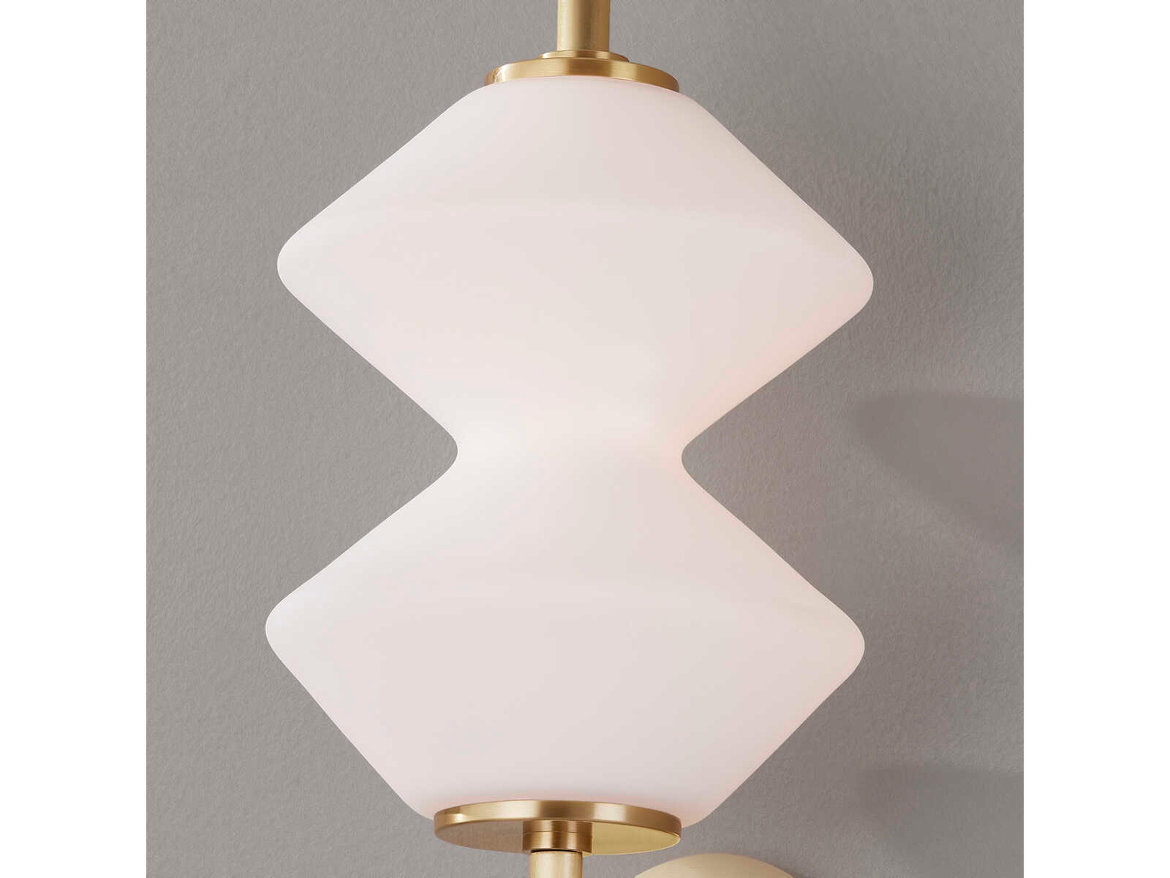 Hudson Valley Barrow 1-Light Aged Brass Glass LED Wall Sconce