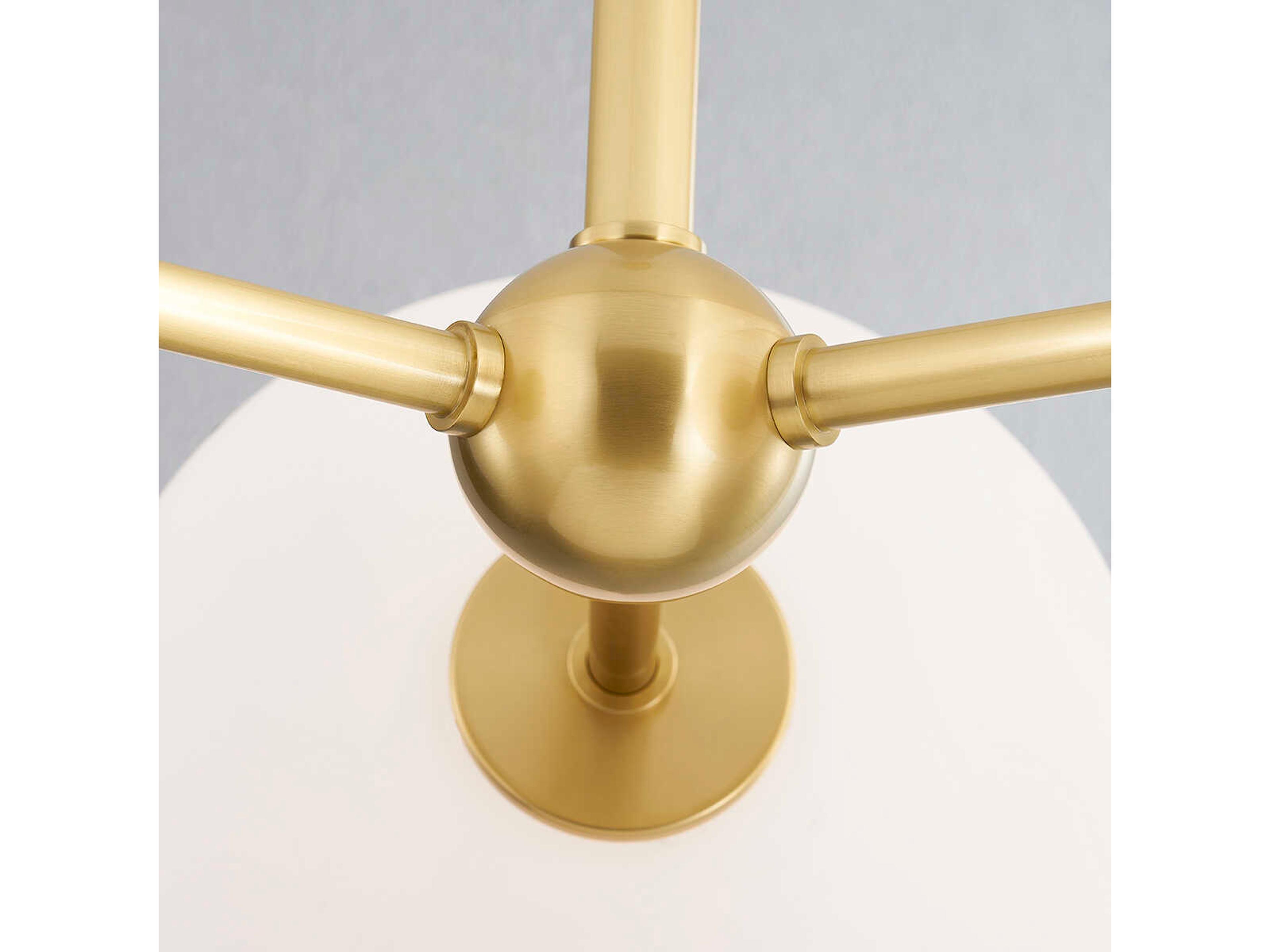 Hudson Valley Barrow 3-Light Aged Brass Glass LED Geometric Chandelier