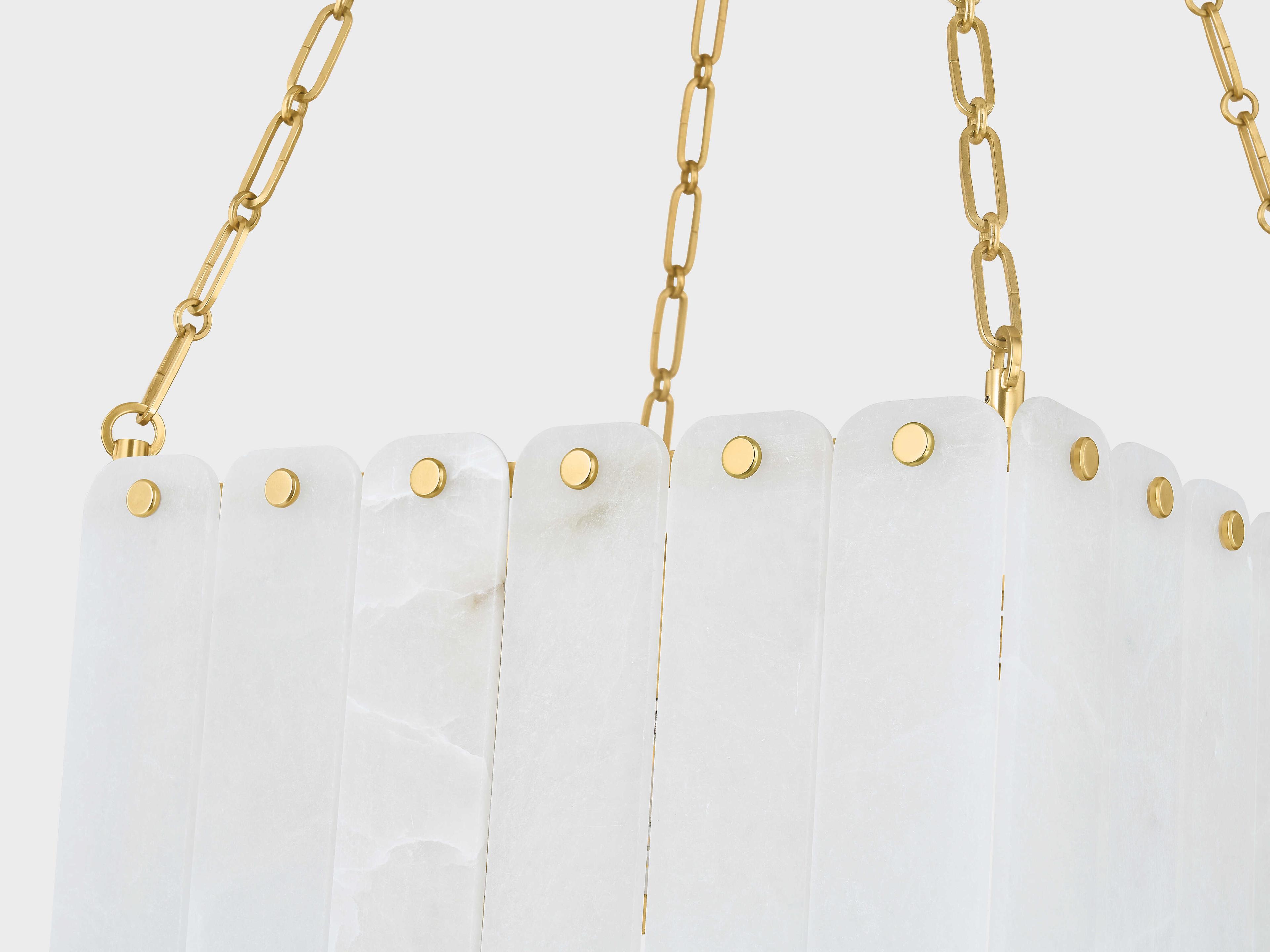 Hudson Valley Moissanite 17-Light Aged Brass White Tiered Chandelier