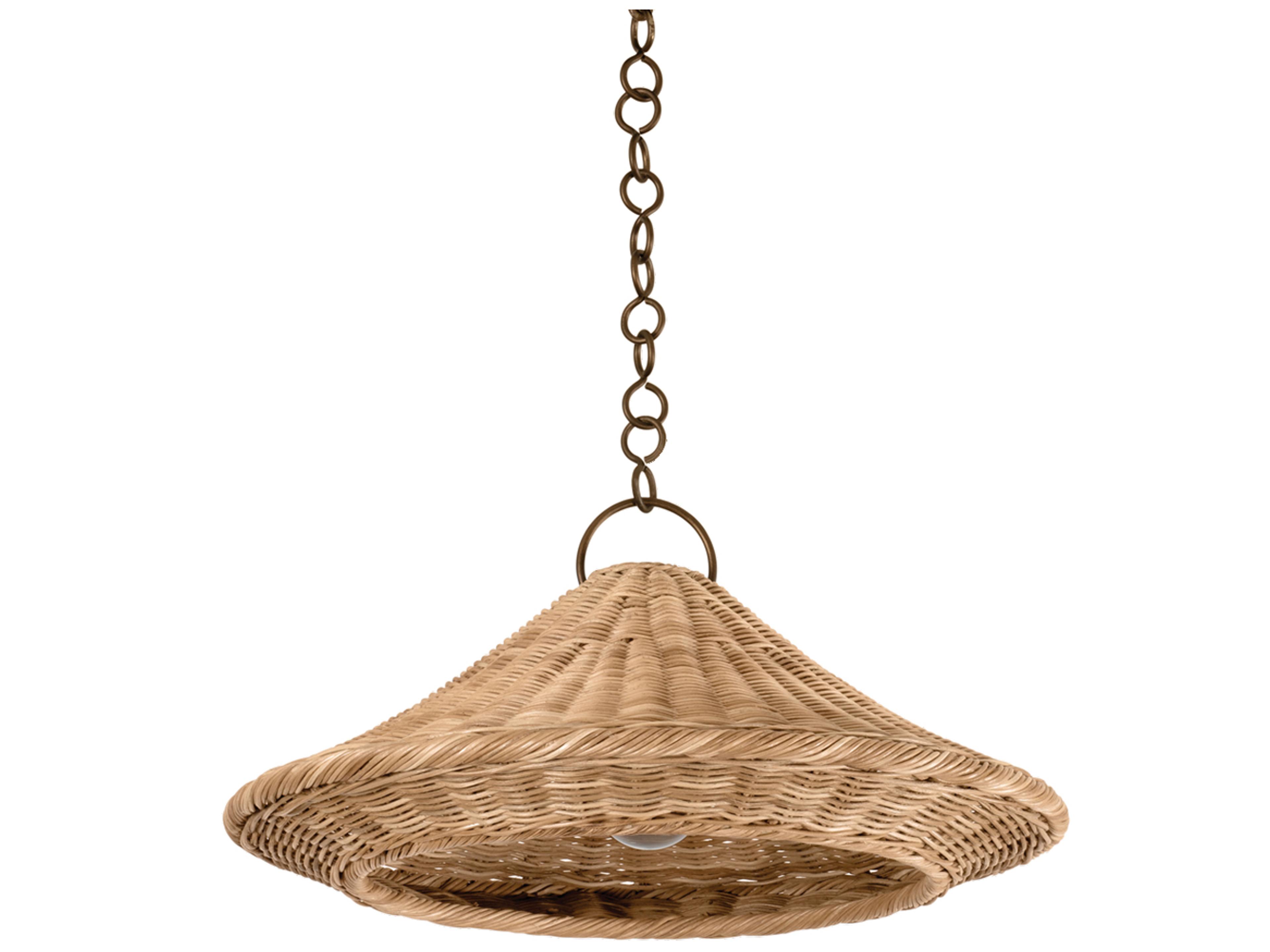 Baychester 1-Light Bronze Leaf Brown Pendant